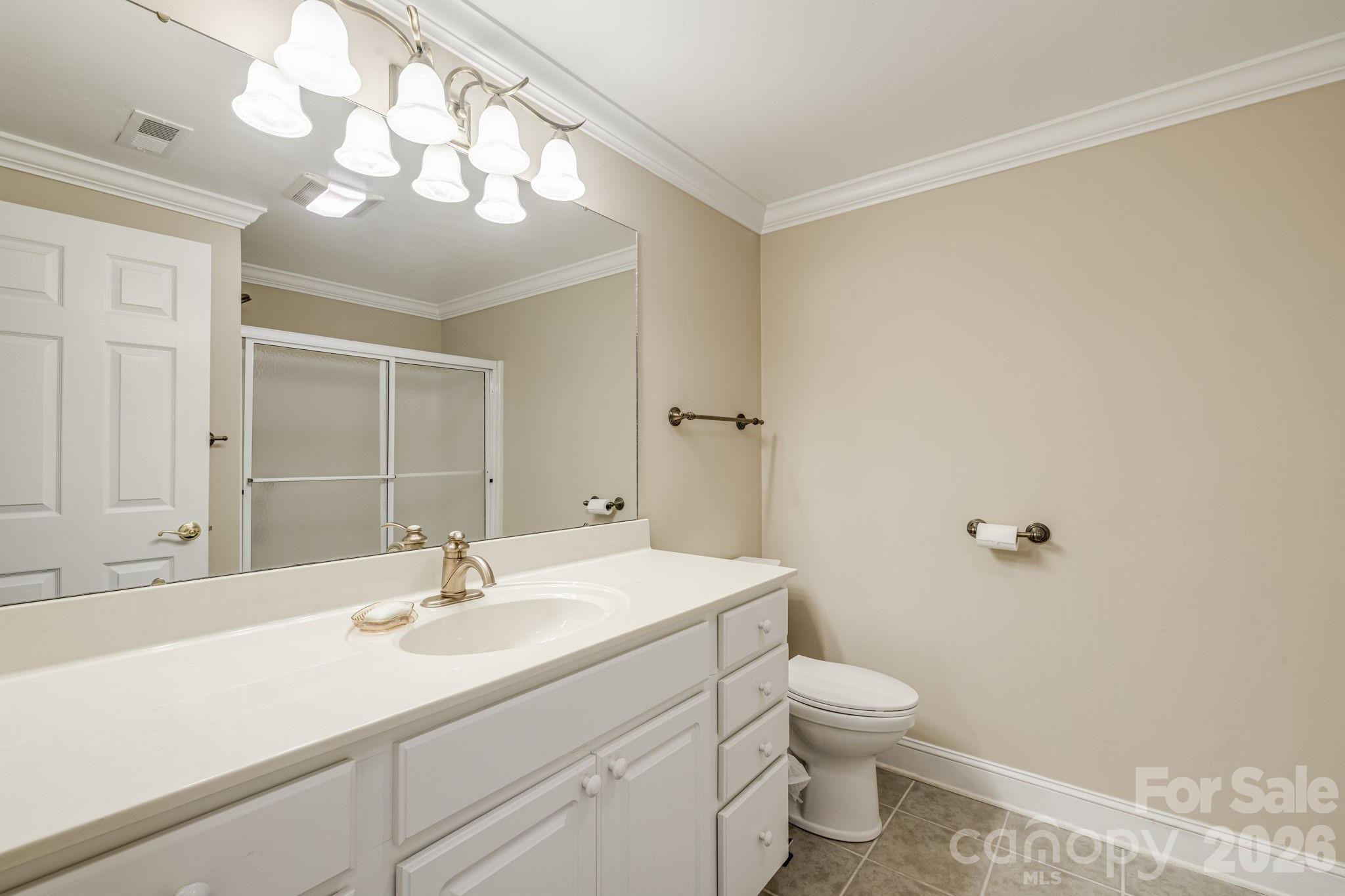 lower level guest bath. - 212 Carriage Springs Way, Hendersonville