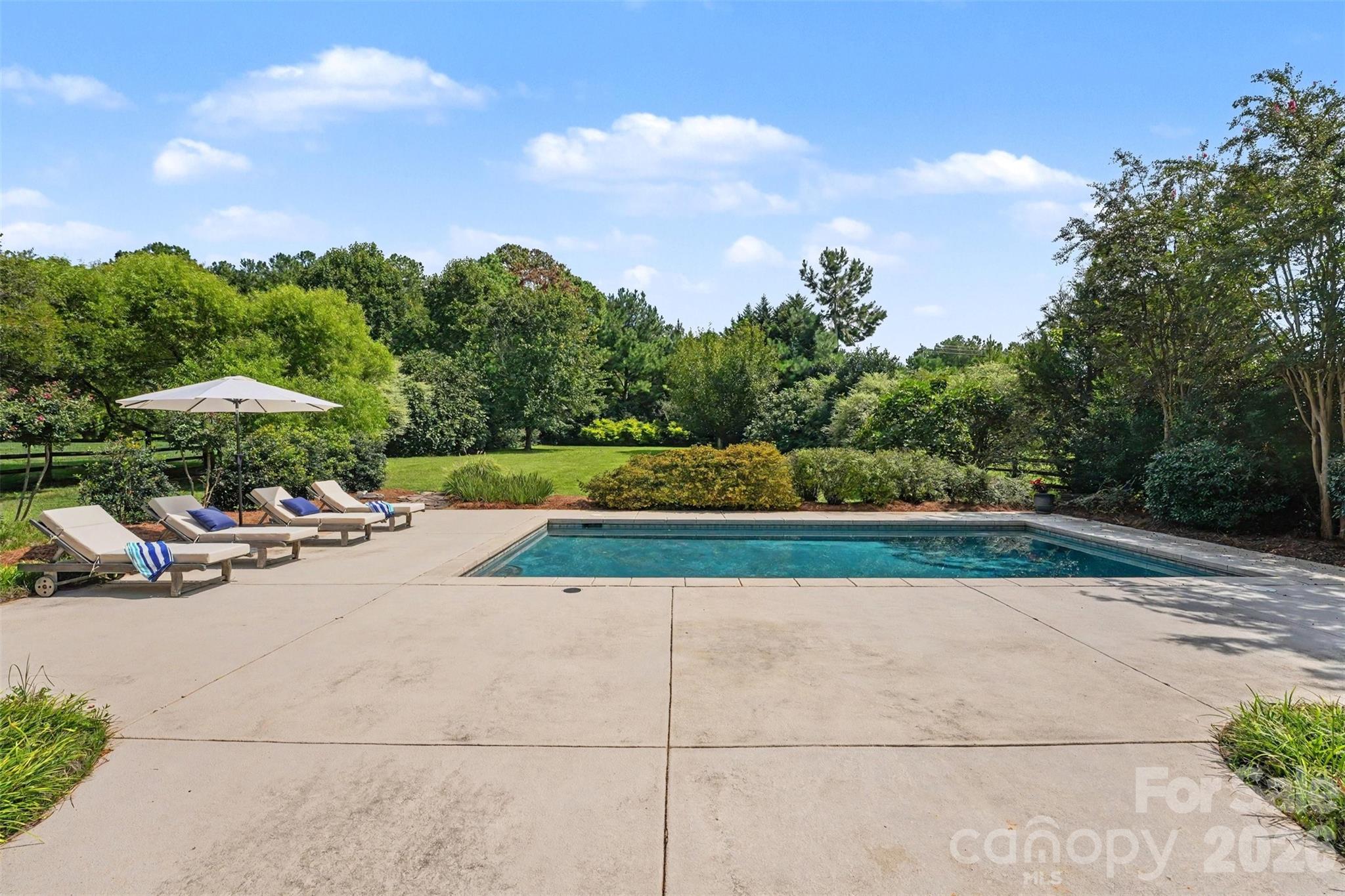 Look at the how big the yard is beyond the pool ! - 120 Palos Verde Drive, Mooresville