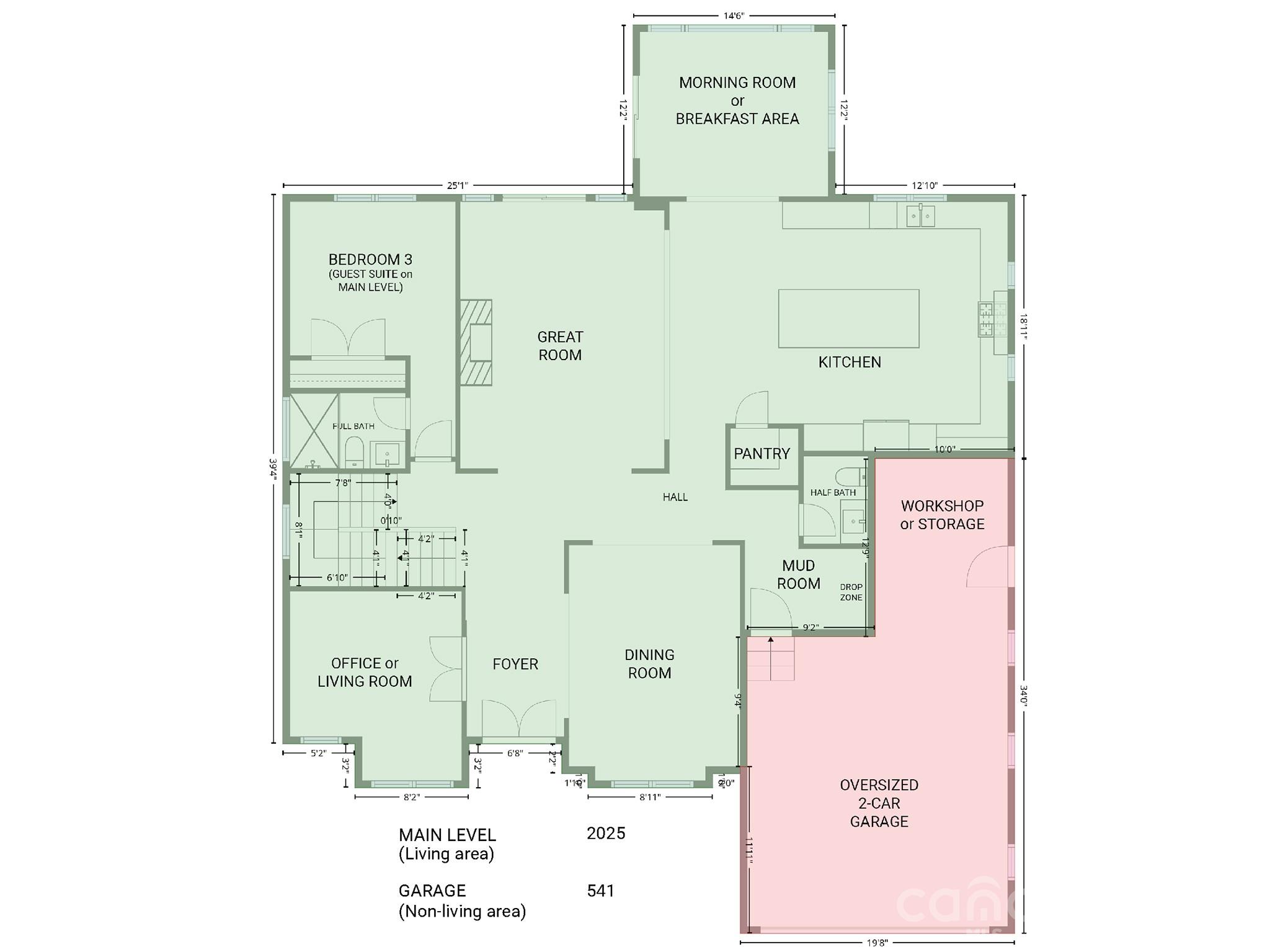 Main Level Floor Plan - 124 Clipper Lane, Mooresville