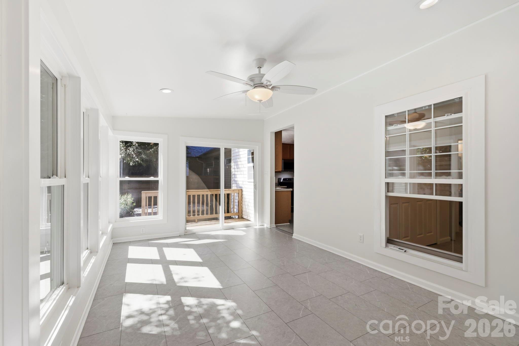 Sunroom lead out to back patio - 8A Bent Grass Court, Black Mountain