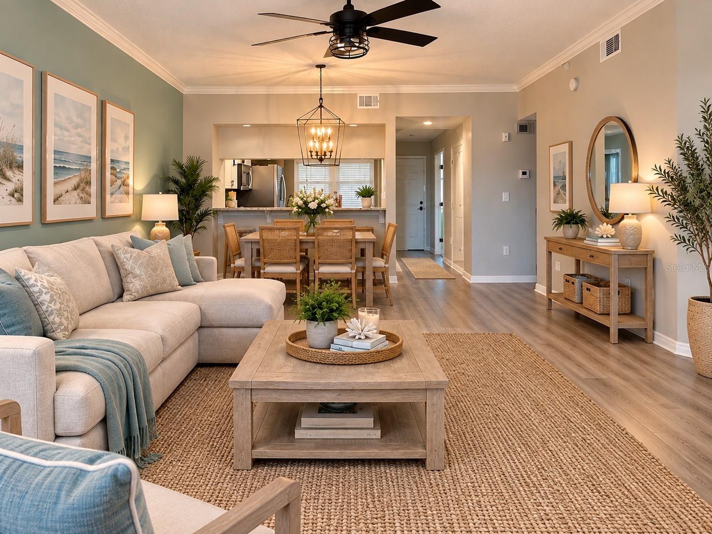Living Room/Dining - SHORES OF LONG BAYOU CONDO, ST PETERSBURG