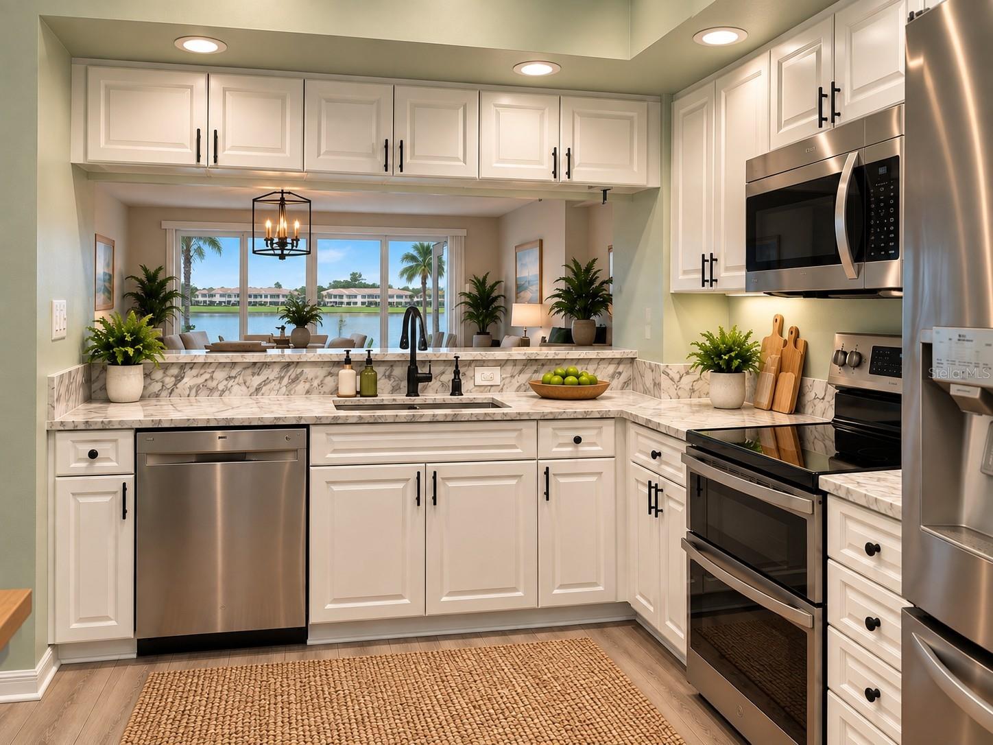 Kitchen with Breakfast Bar - SHORES OF LONG BAYOU CONDO, ST PETERSBURG