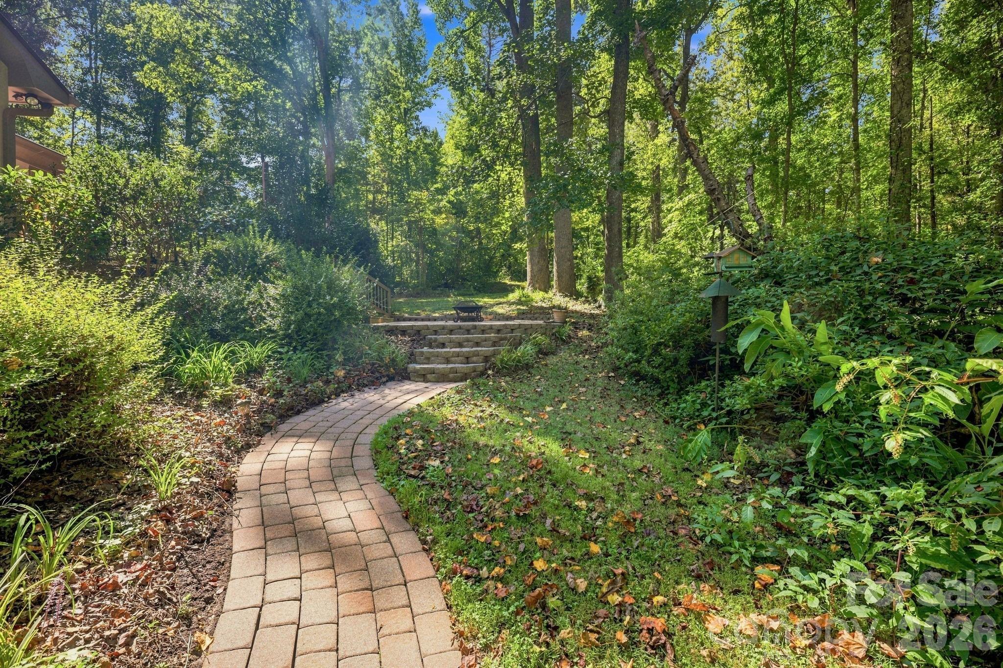 Paver Path Leading to Back Garden - 19317 Davidson Concord Road, Davidson