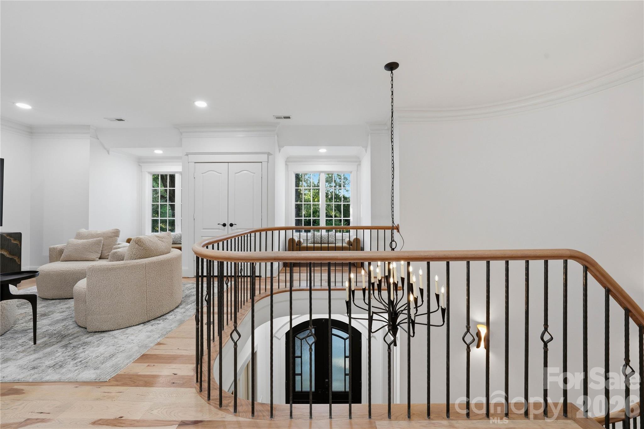 Spiral Staircase to Landing - 6239 Sharon Hills Road, Charlotte