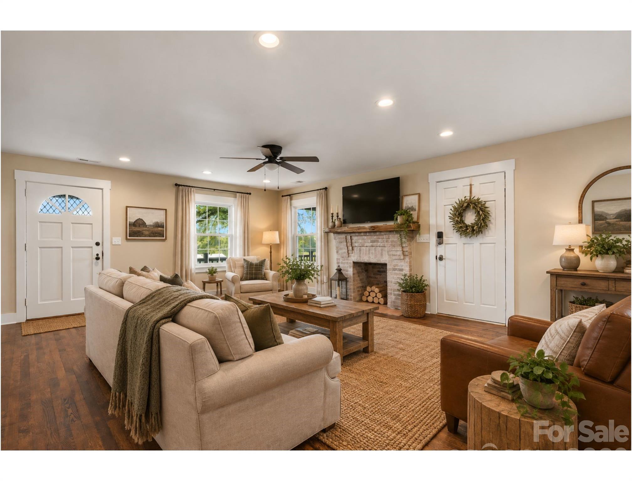 virtually staged living room - 1975 Three Forks Church Road, Taylorsville