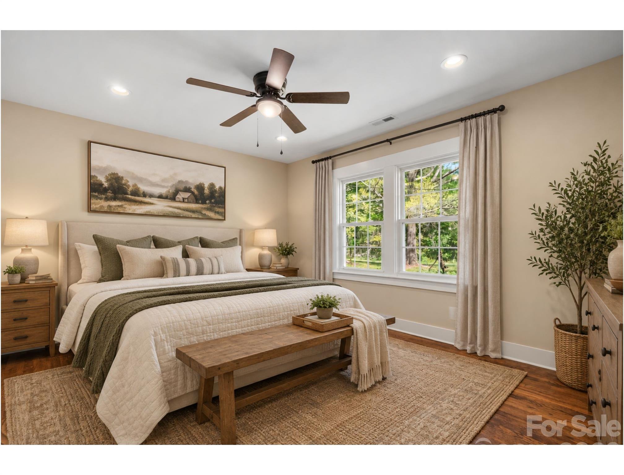 Primary Bedroom virtually staged - 1975 Three Forks Church Road, Taylorsville