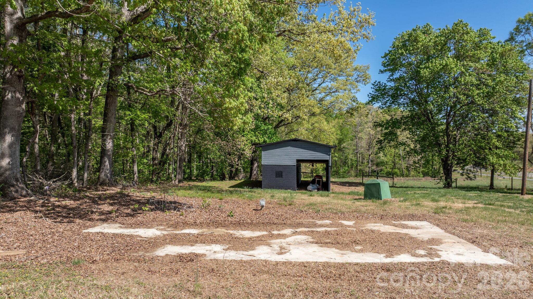 concrete pad where the trailer connection is - 1975 Three Forks Church Road, Taylorsville