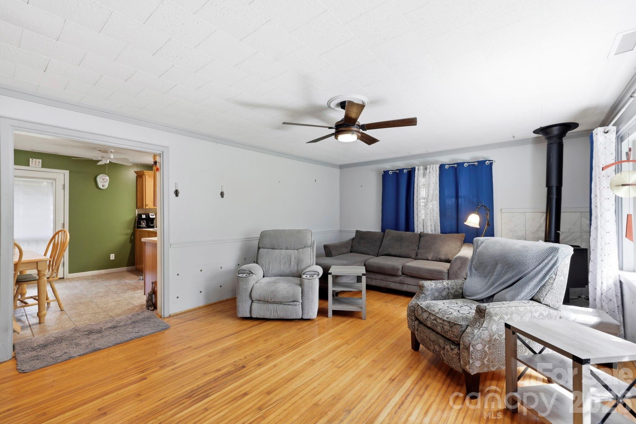 Living room from front door - 10687 Cruso Road, Canton