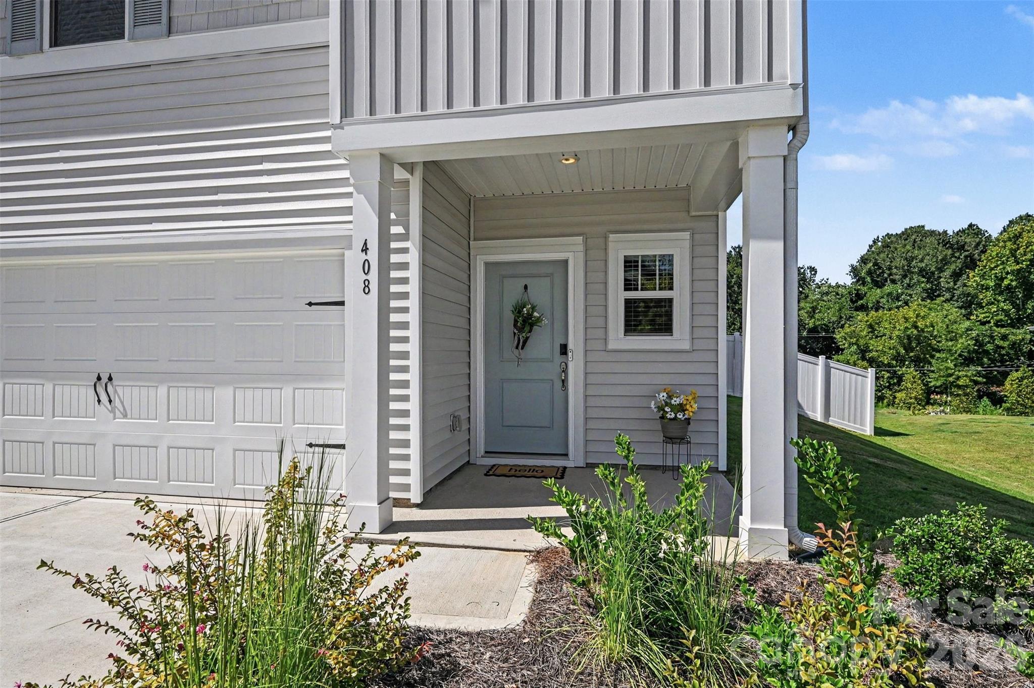 You are greeted by a quaint covered front porch. - 408 Luna Lane, Shelby