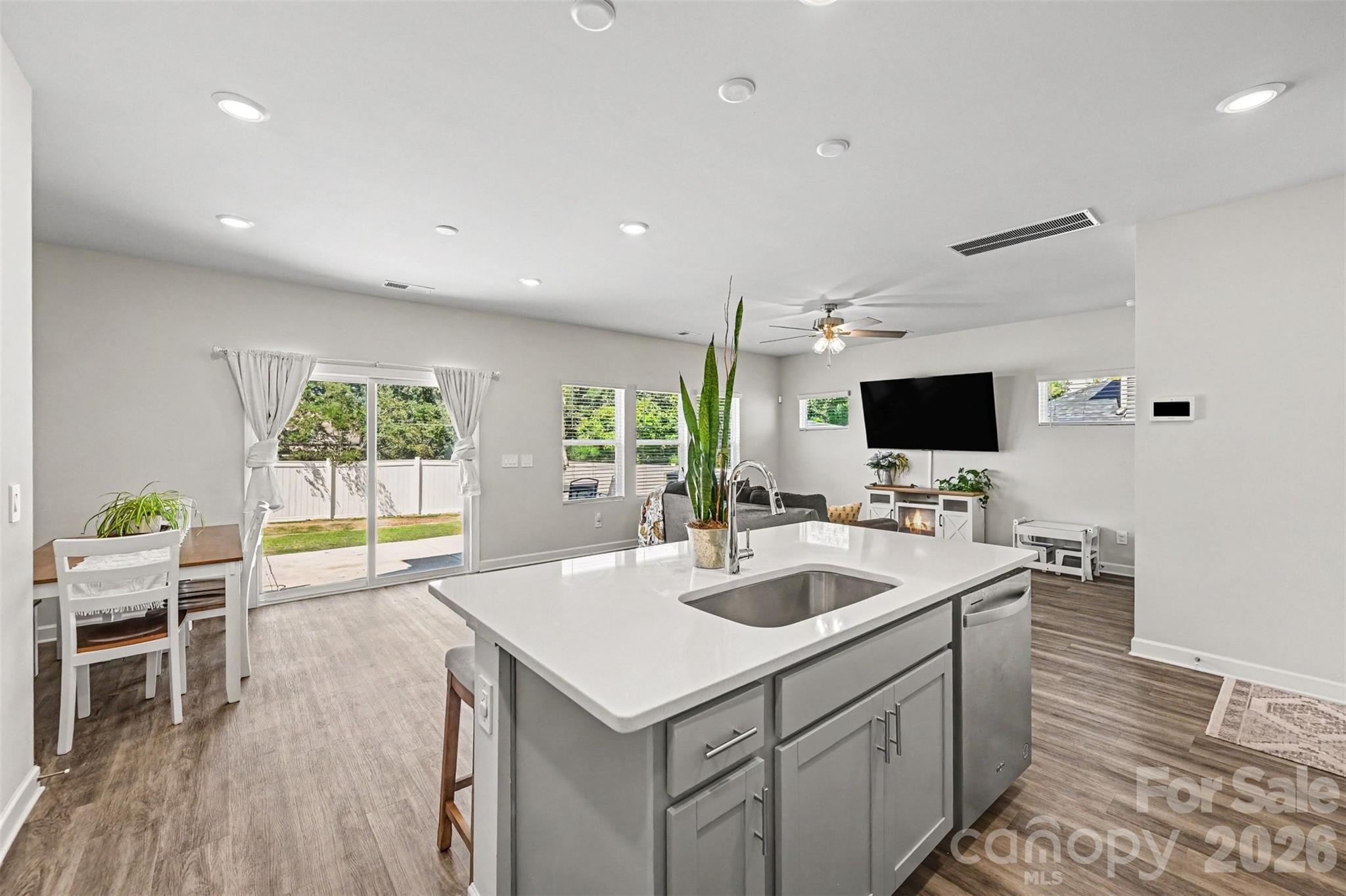 Another view of the open concept living area! There is neutral paint throughout. - 408 Luna Lane, Shelby