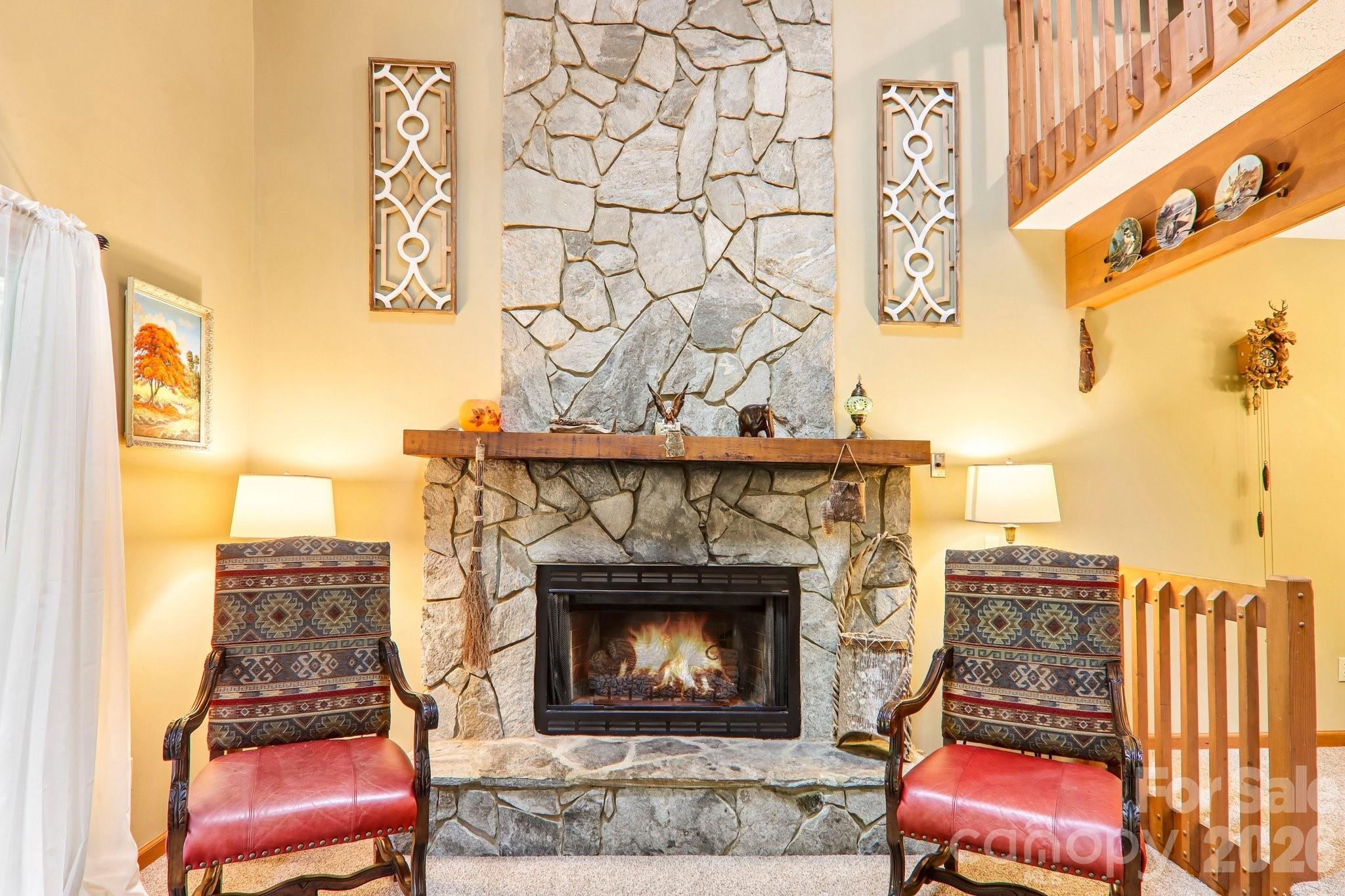 stone fireplace - 36 Nicholas Lane, Maggie Valley