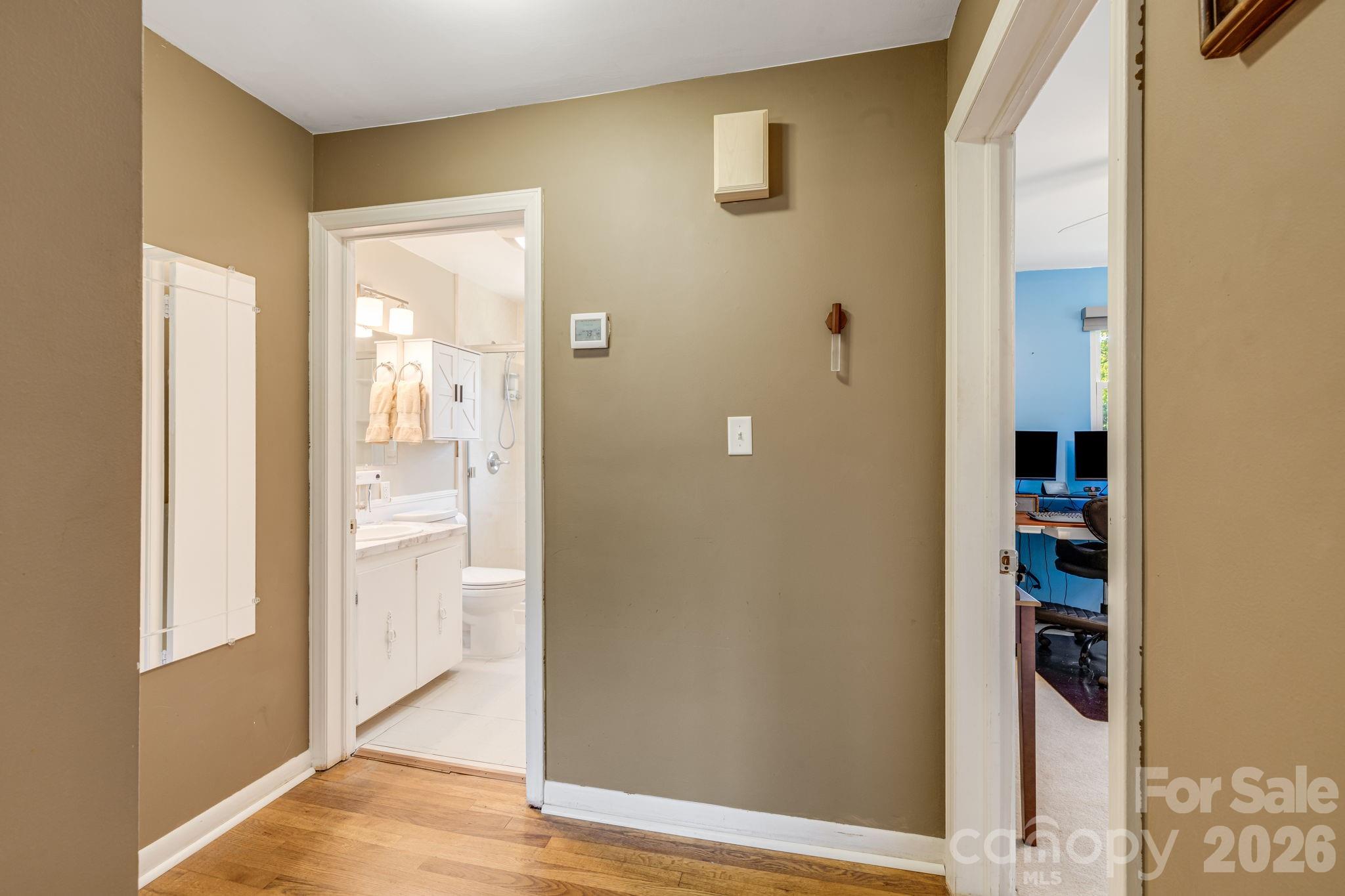 Hall with Bedroom & Bathroom Entrances - 376 School Road E, Asheville
