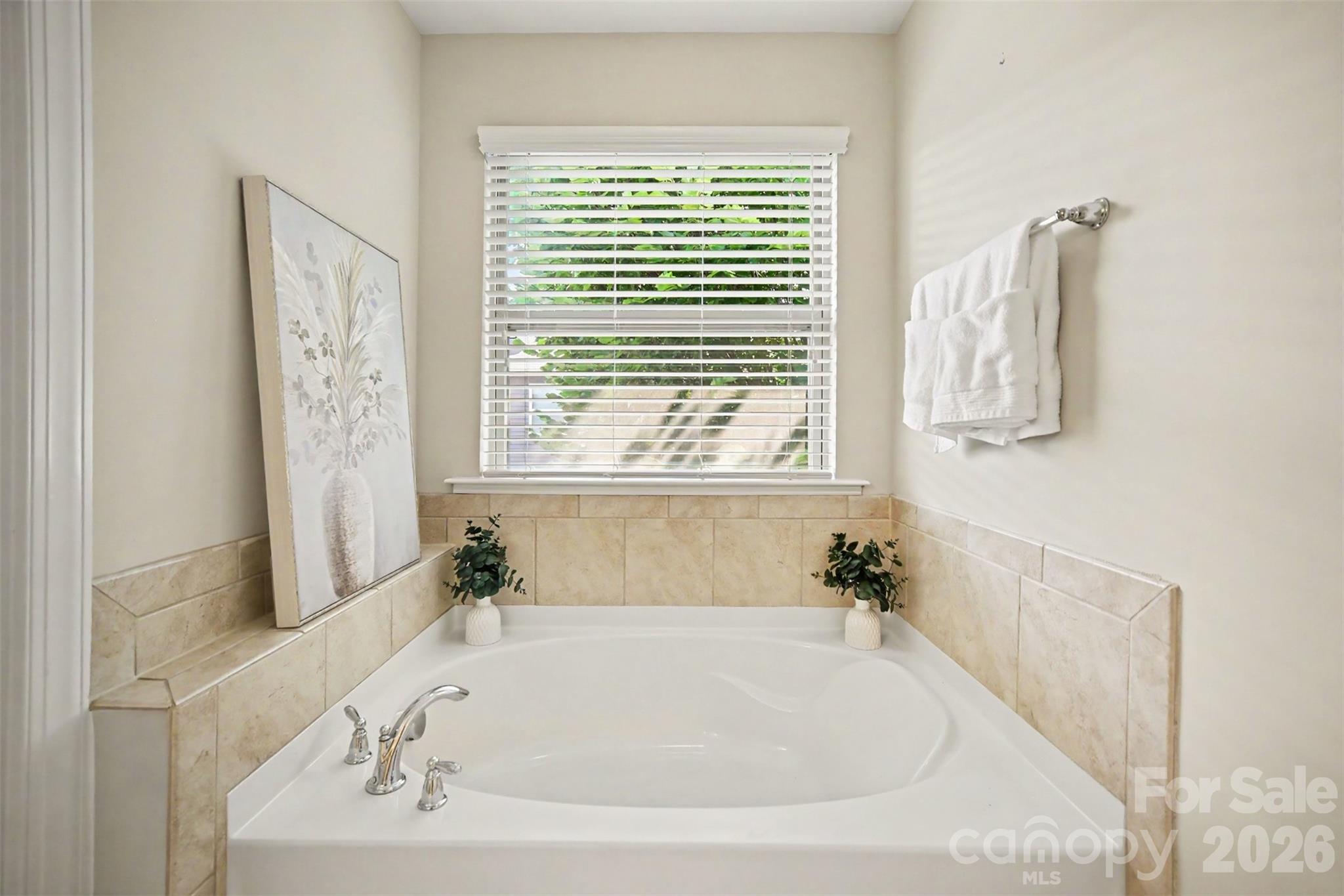 Primary bathroom with garden tub and walk-in shower - 824 Ayrshire Avenue, Fort Mill