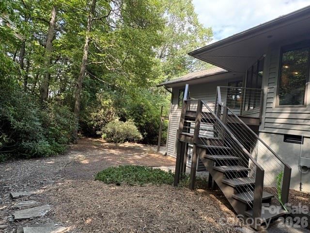 Rear of home; landing off of master bedroom - 100 Elmridge Drive, Flat Rock