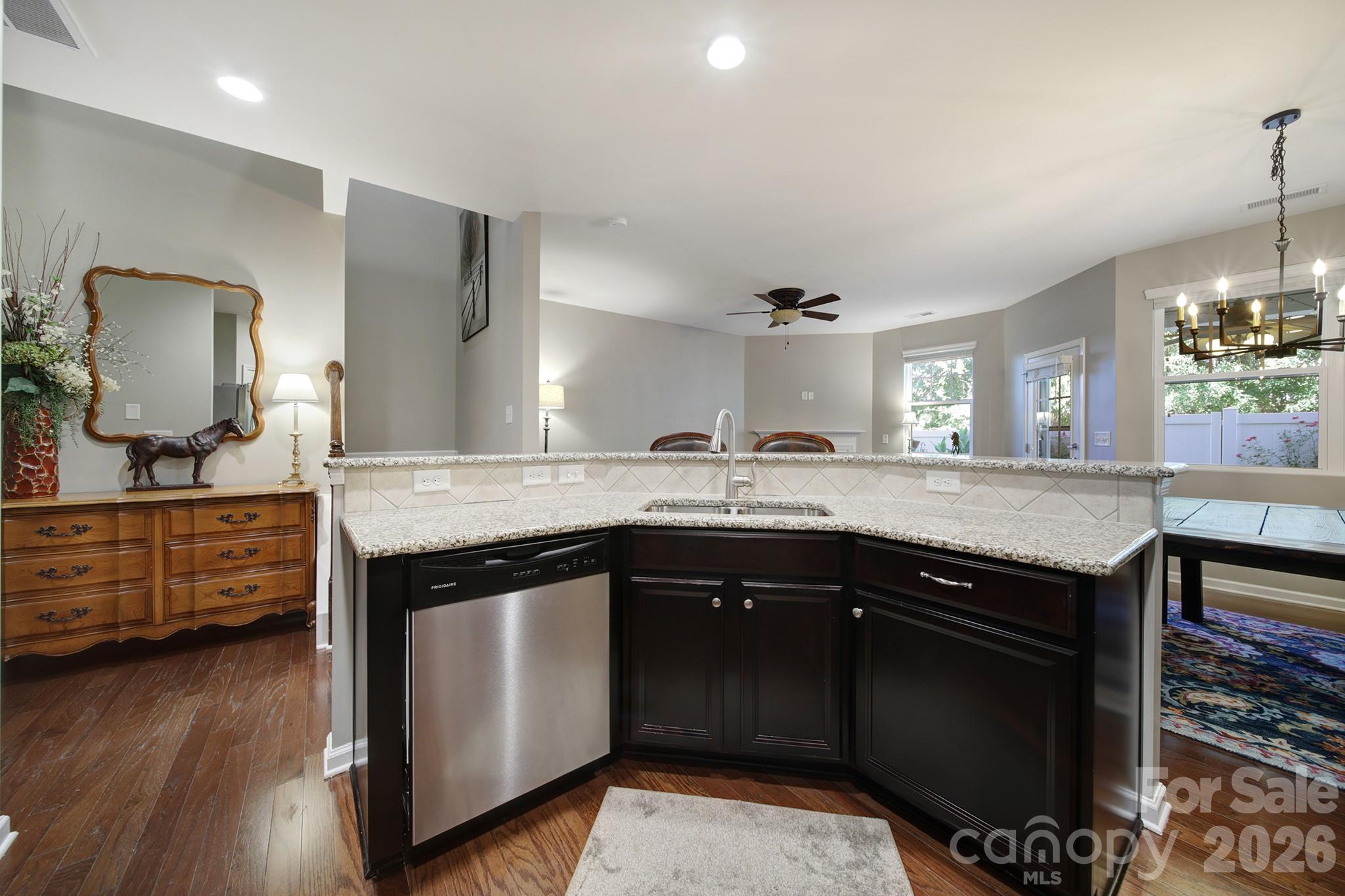 Open Concept Kitchen and Family - 7021 Woodsbay Lane, Rock Hill