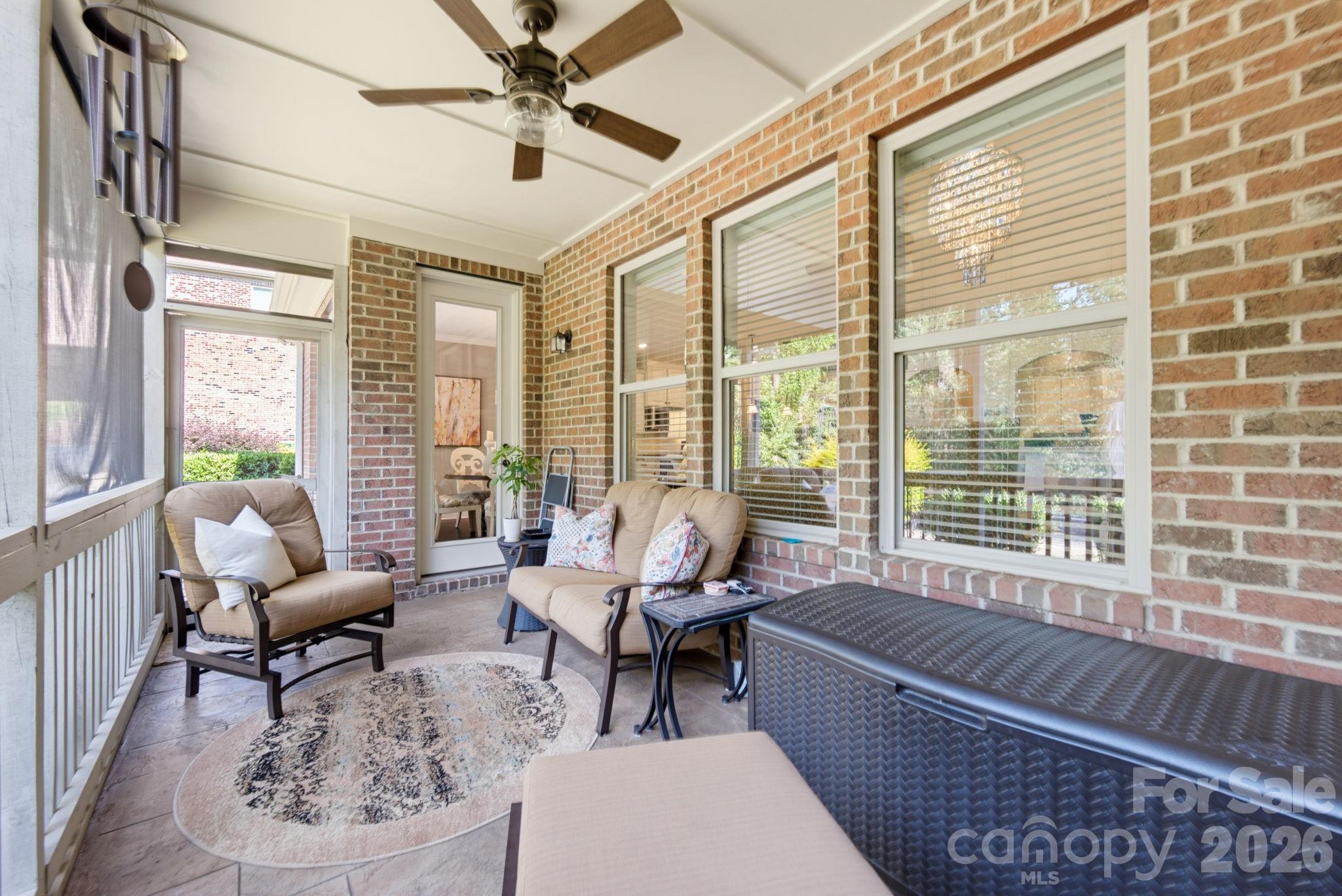 Screened porch to back yard - 270 S San Agustin Drive, Mooresville