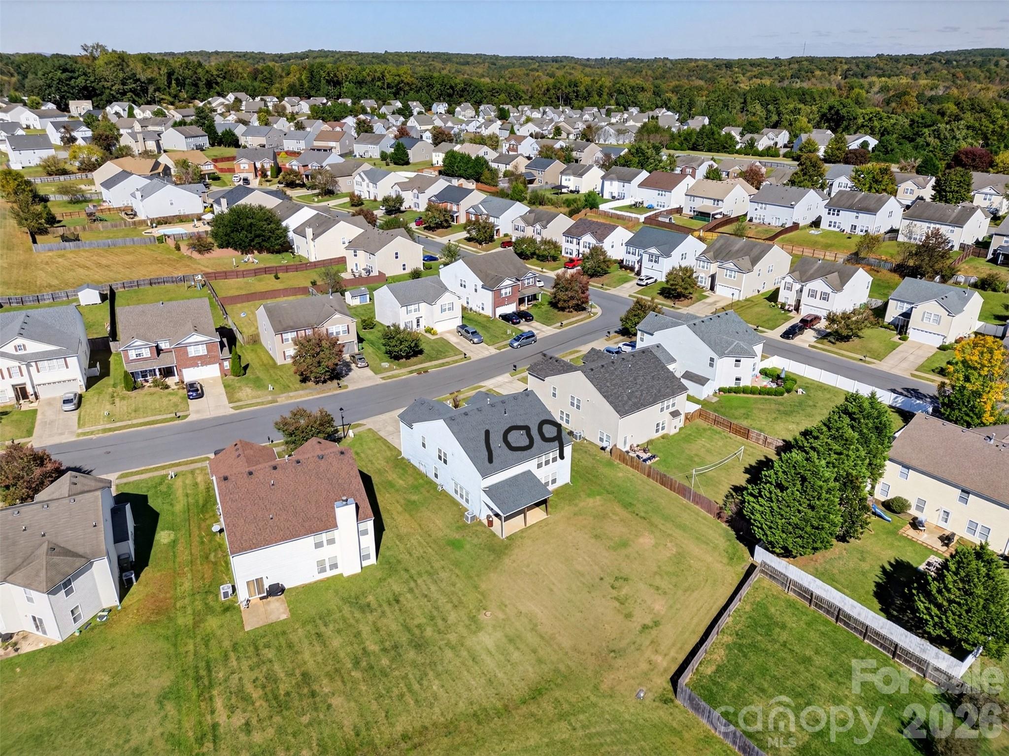 Rear Air View - 109 Bennett Trail Drive, Mount Holly