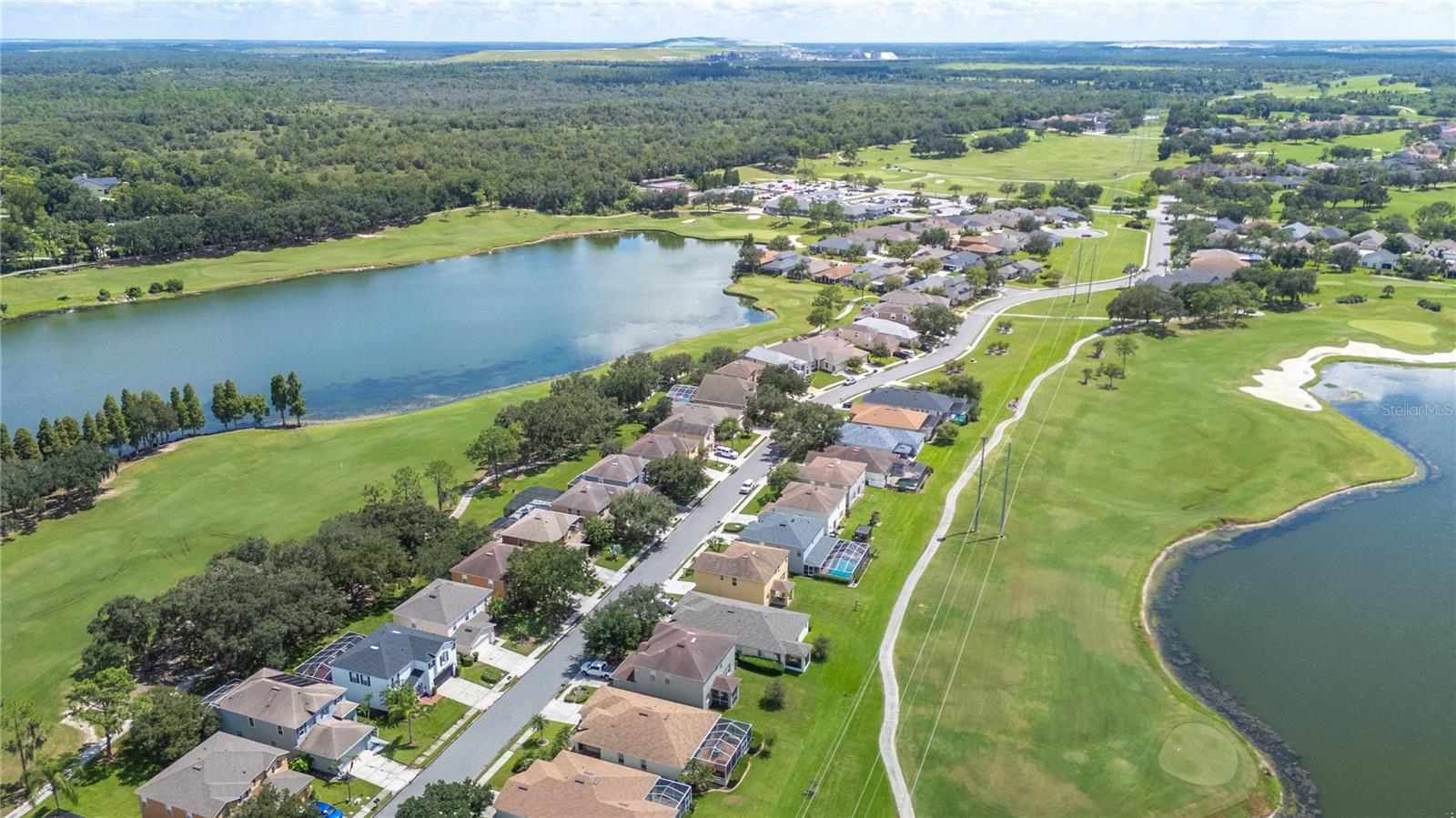 Aerial view of the 15th hole - 6937 LAKE EAGLEBROOKE DR, LAKELAND