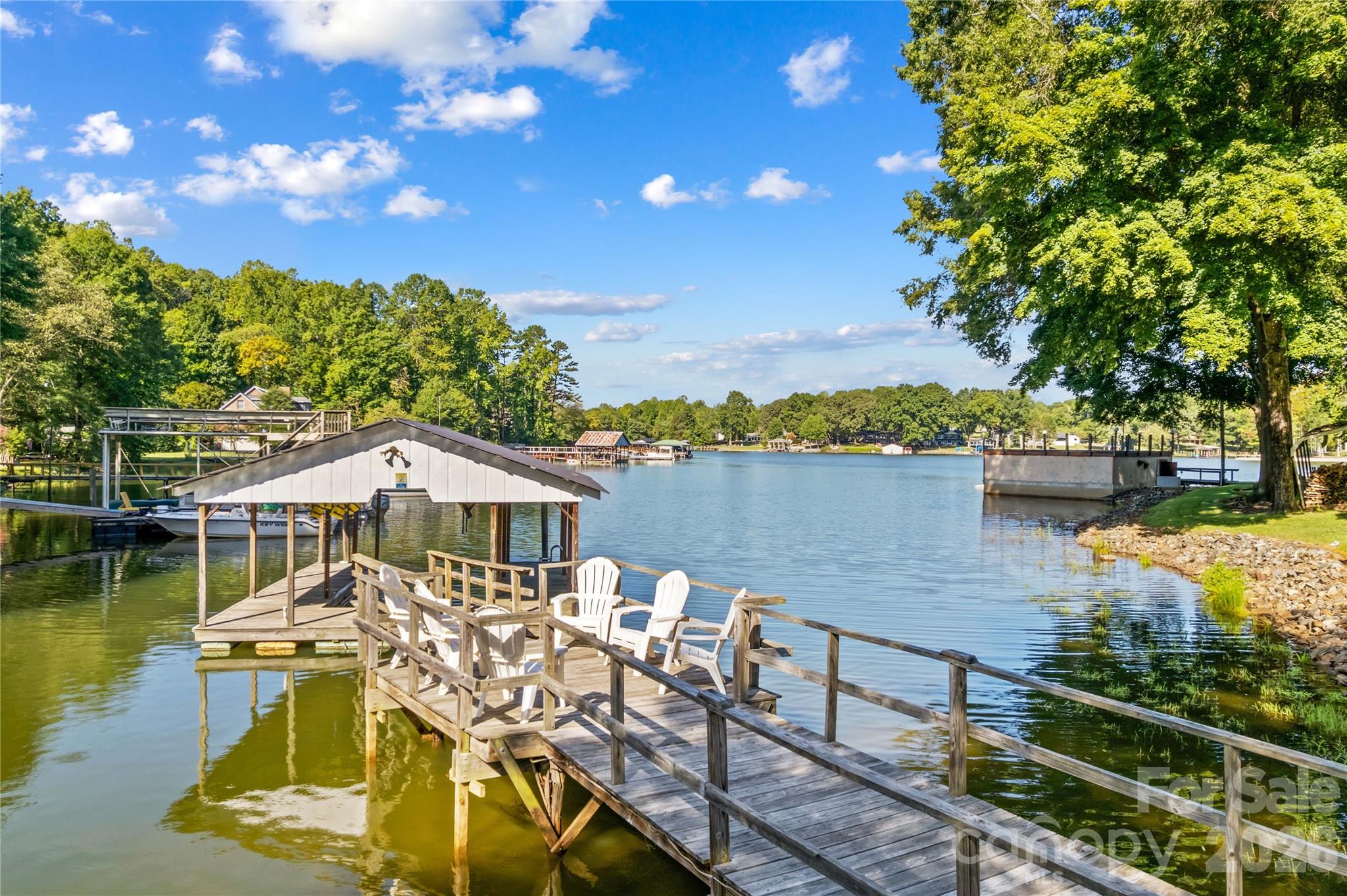 Pier and covered boat slip - 150 Shady Cove Drive, Troutman