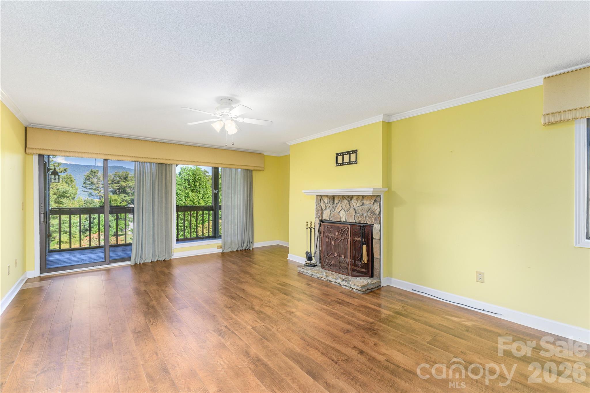Great Room with fireplace-views. - 87 Willow Road, Waynesville