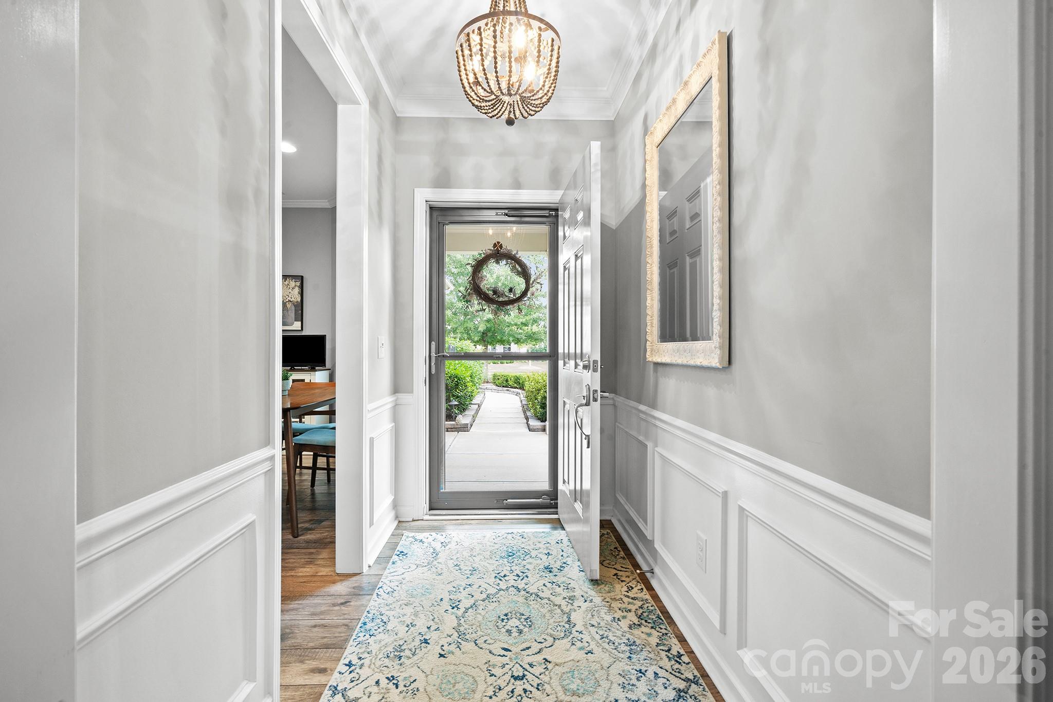 Front Hallway. Storm/Screen Door. - 1018 Kirby Drive, Fort Mill