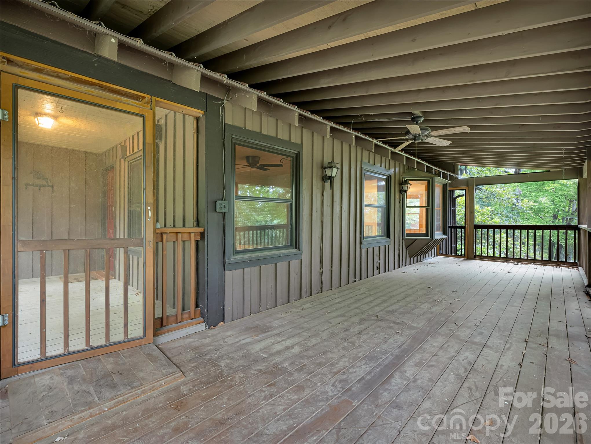 Screened porch is only accessed from the front porch. - 989 Fox Mountain Road, Columbus