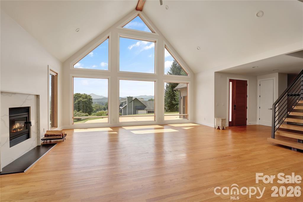 The Great room is filled with natural light as you sit and enjoy the magnificent views! - 8 Nottingham Drive, Candler