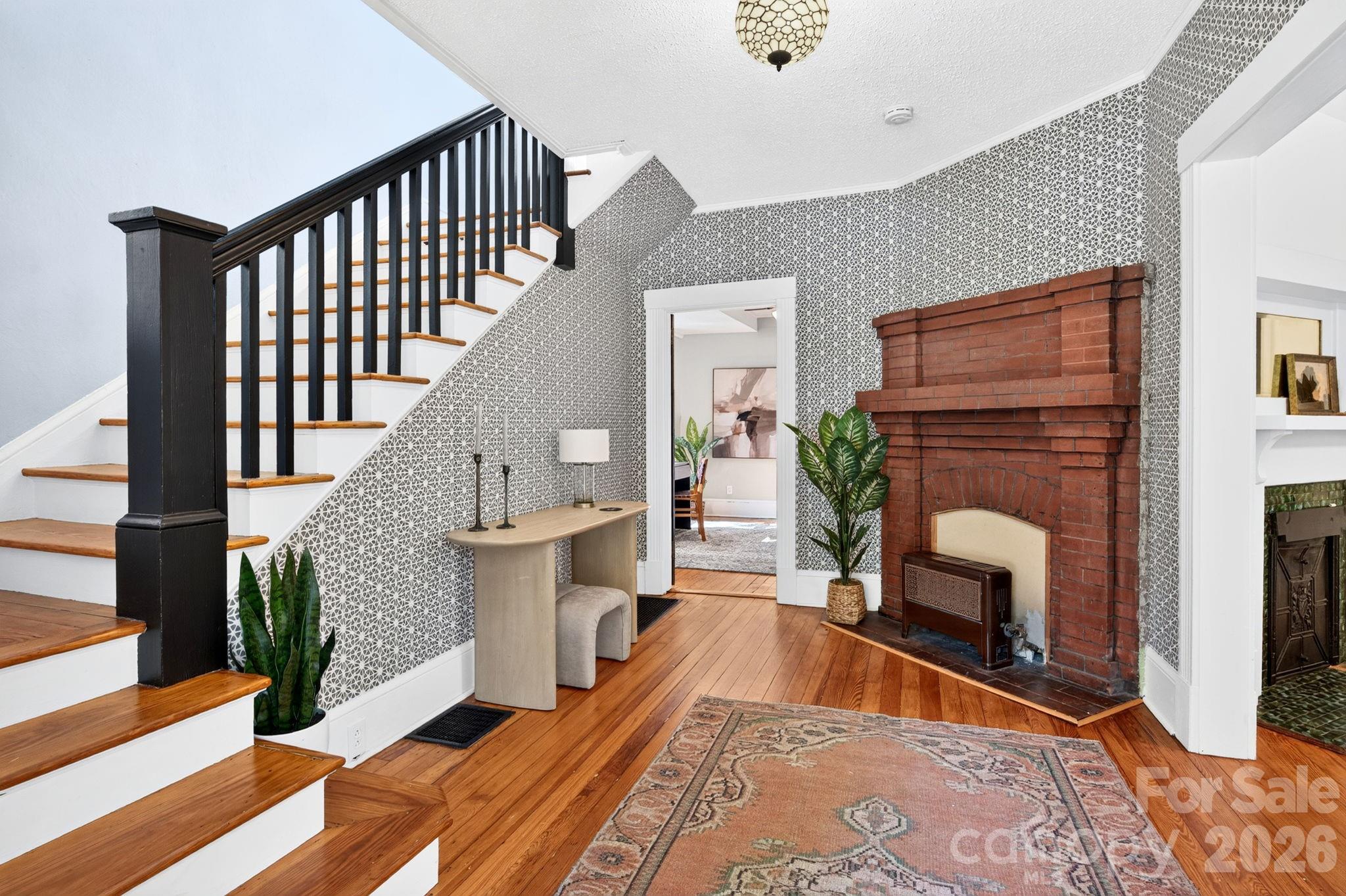 Brick Mantel Fire Place. Gas Heater Non Operational - 16 West Street, Asheville