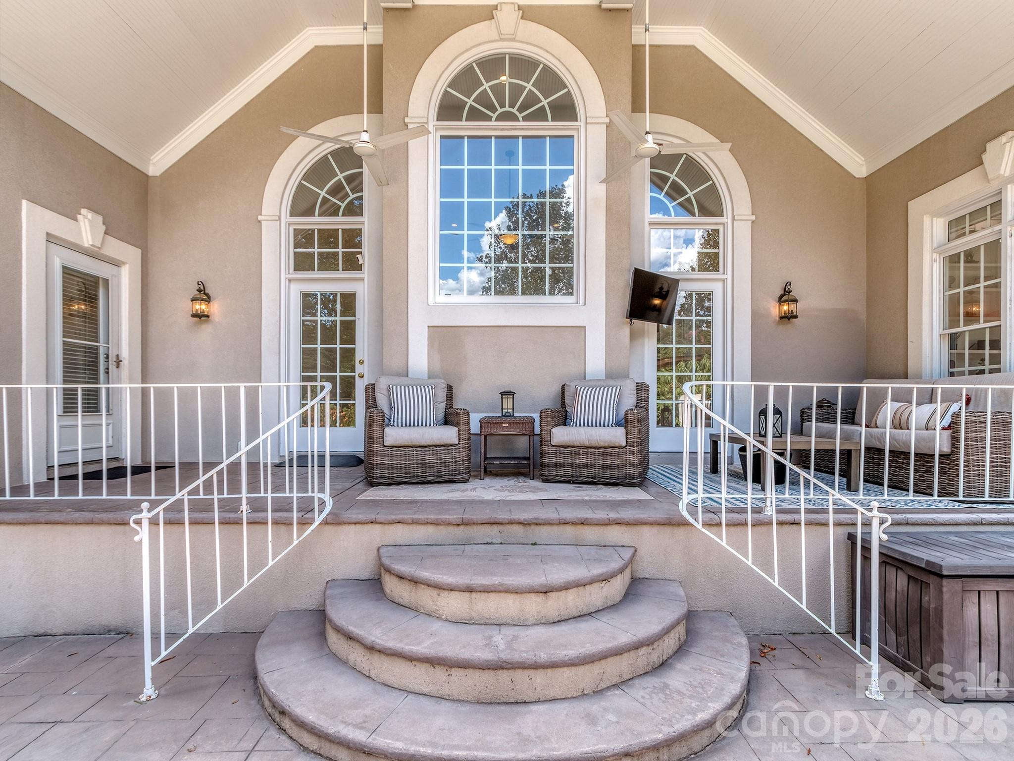 Covered back porch - 1733 White Pond Lane, Waxhaw