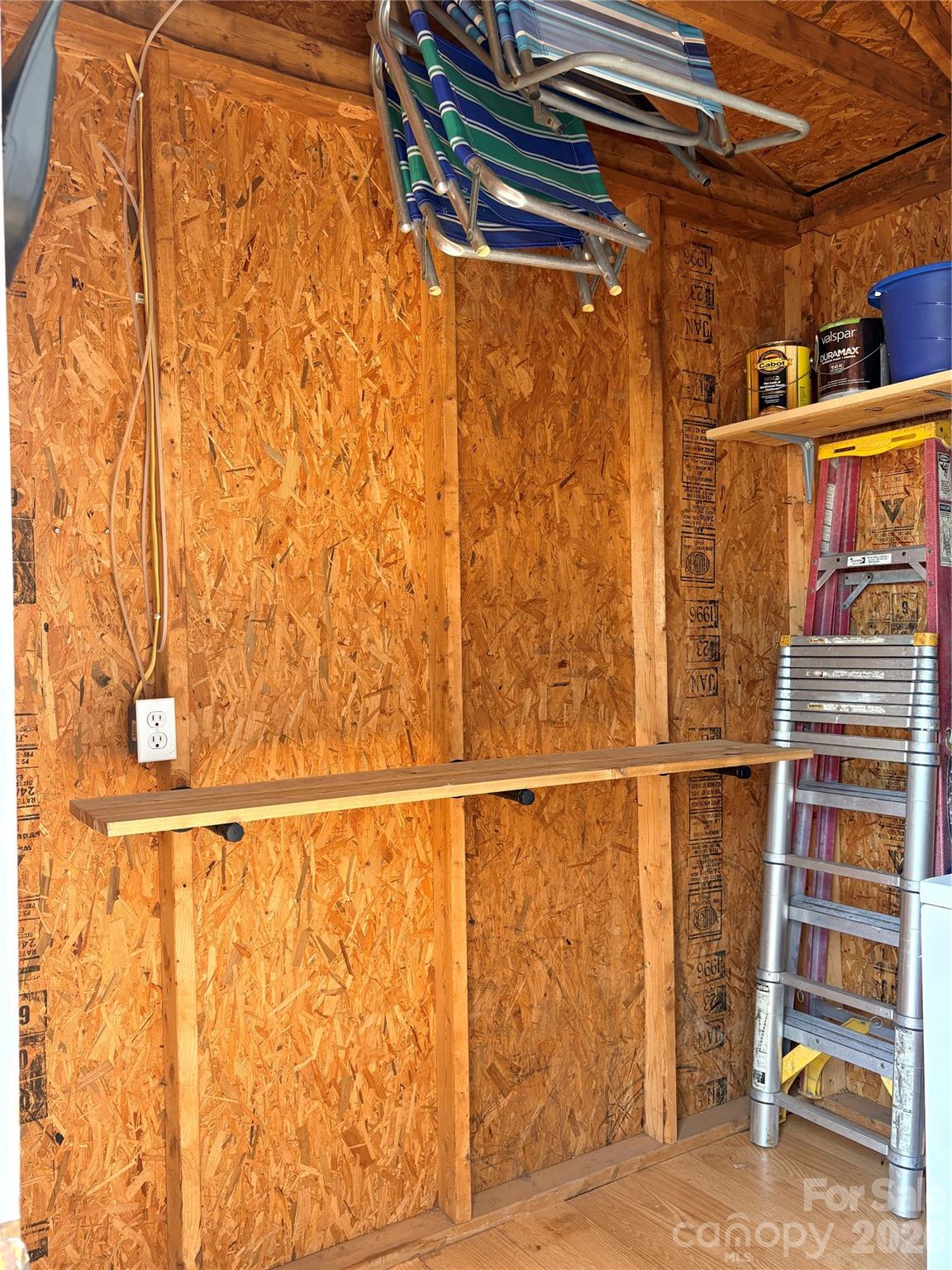 Spacious wired shed for storage - 221 Grand View Drive, New London