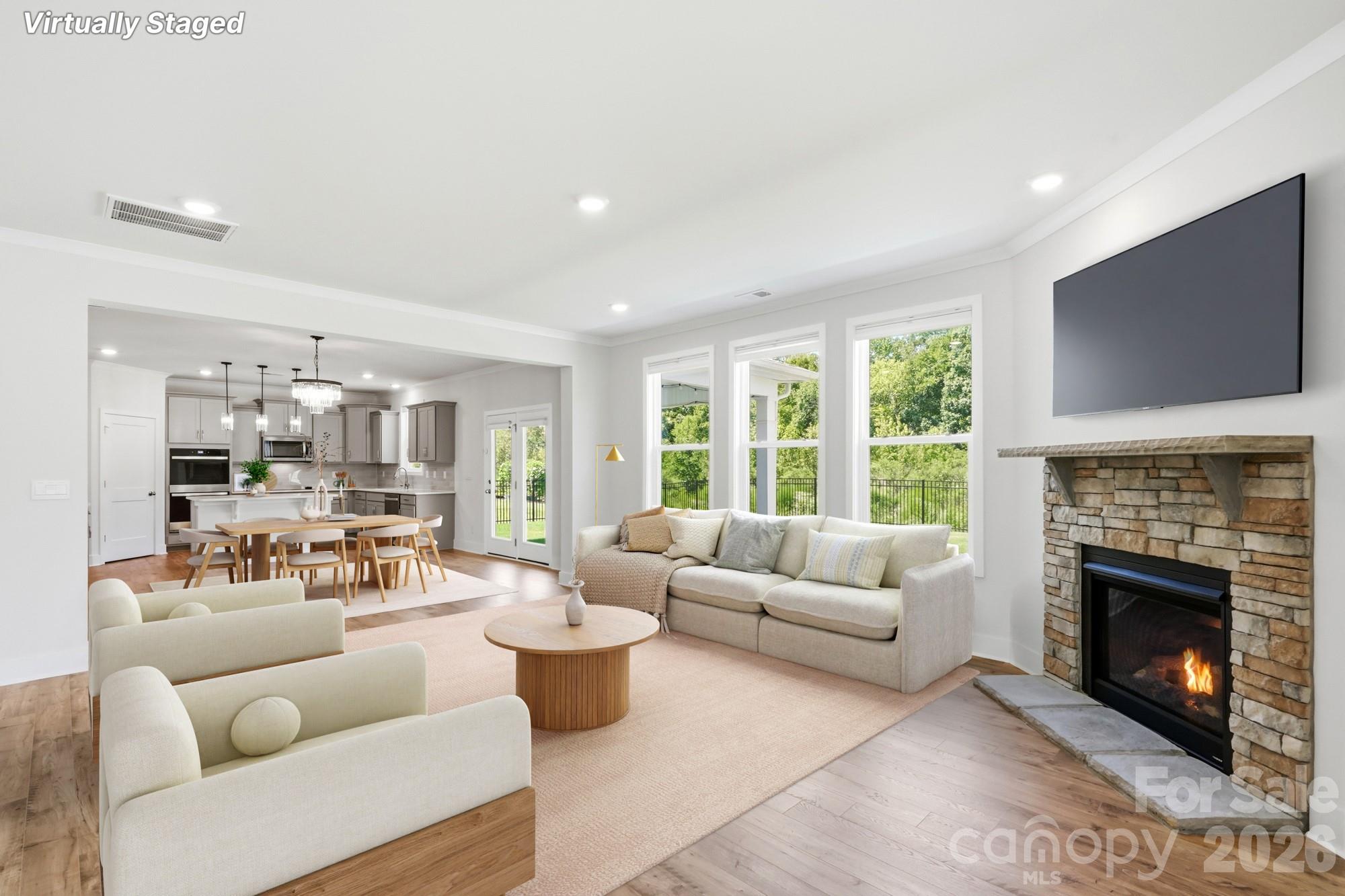 Stone Fireplace - 1060 Merganser Way, Indian Trail