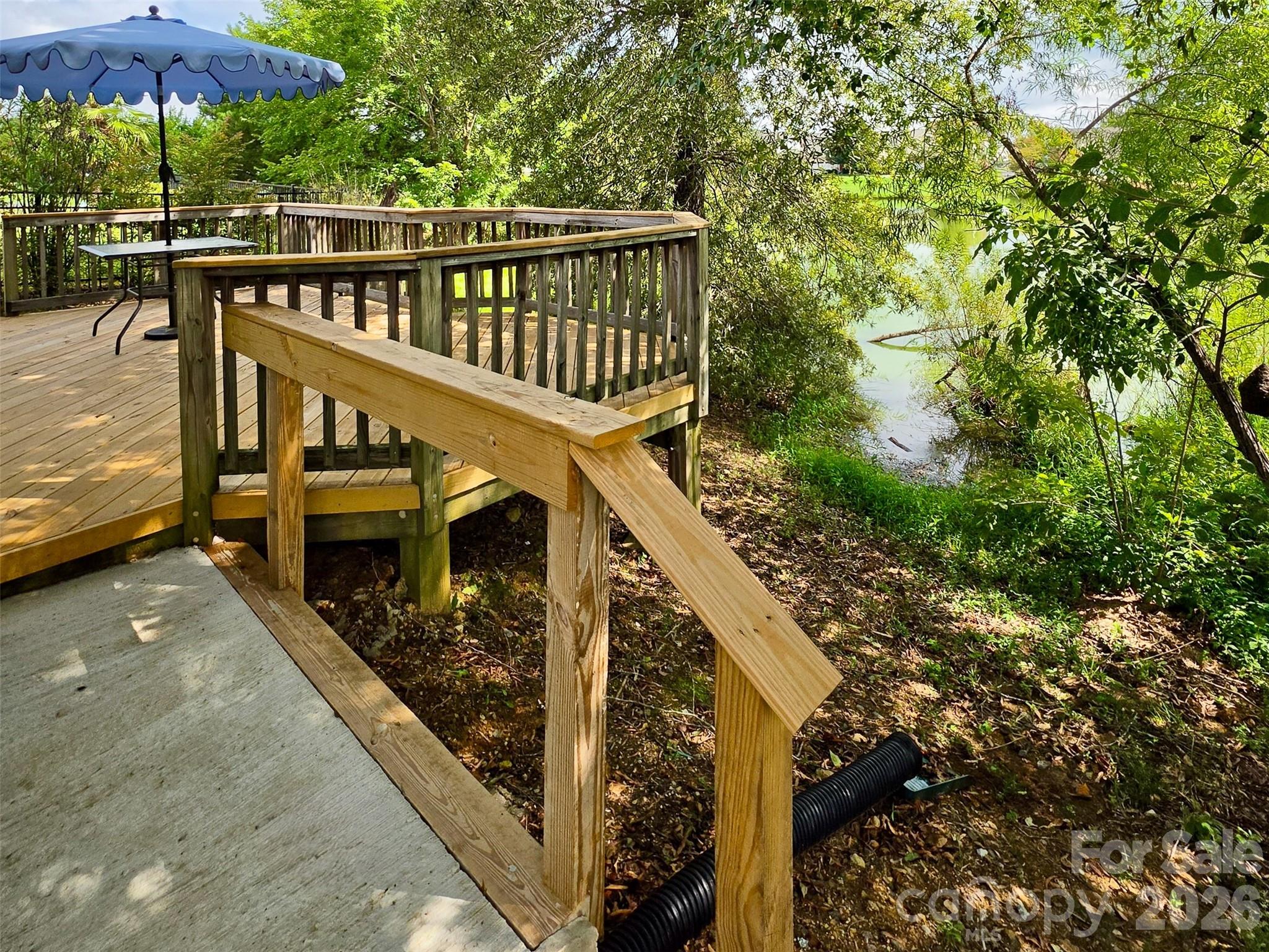 Back Deck with Concrete Step - 5227 Crystal Lakes Drive, Rock Hill