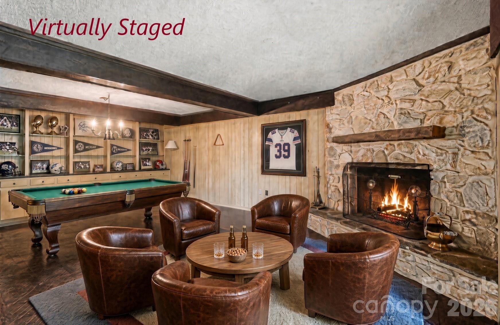 Rec Room - virtually staged - 1507 Heatherloch Drive, Gastonia