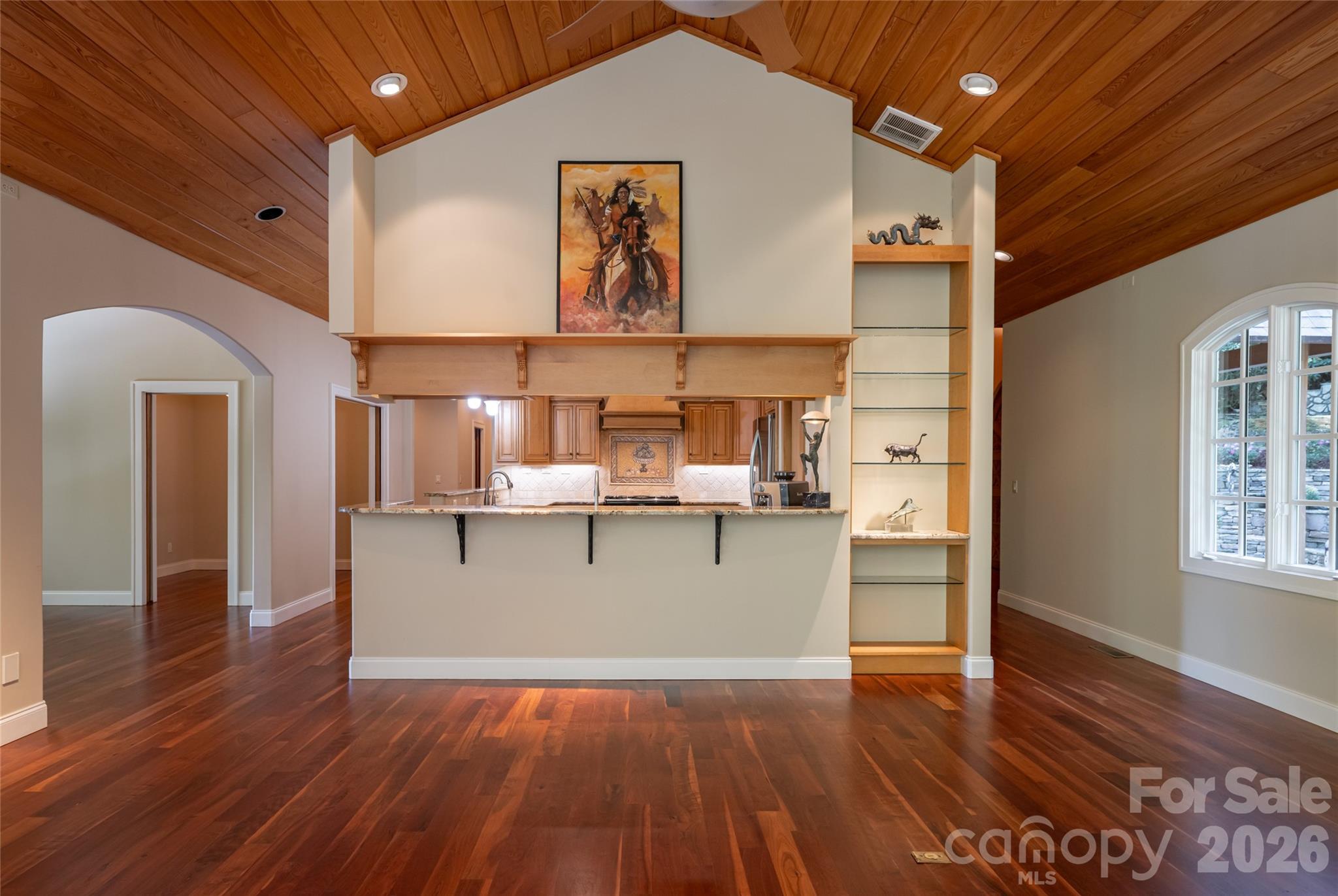 Great room looking towards kitchen - 3999 Laurel Park Highway, Hendersonville