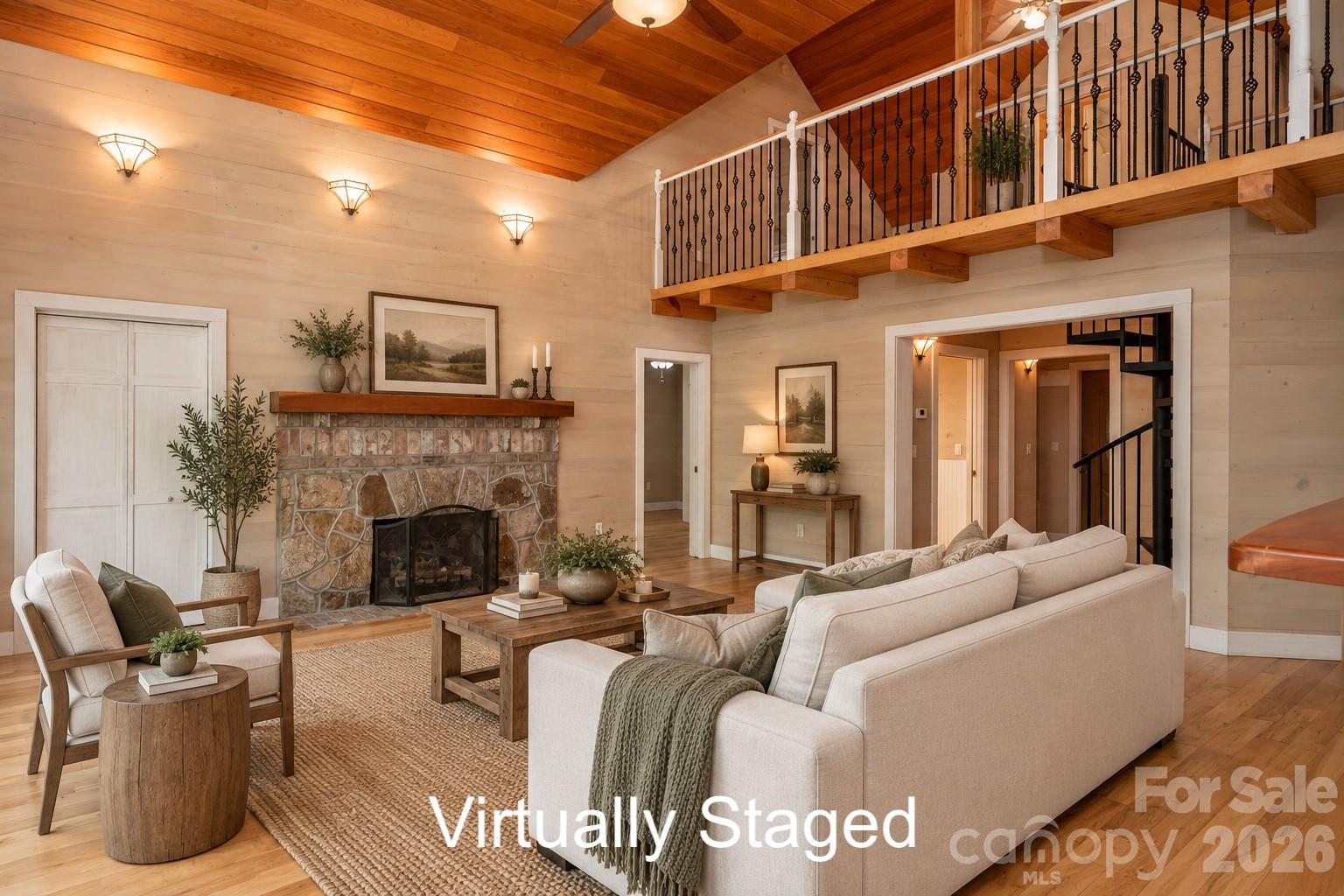 Guest cottage great room - 3999 Laurel Park Highway, Hendersonville