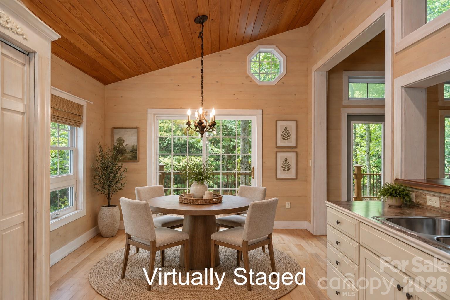 Guest cottage dining area - 3999 Laurel Park Highway, Hendersonville