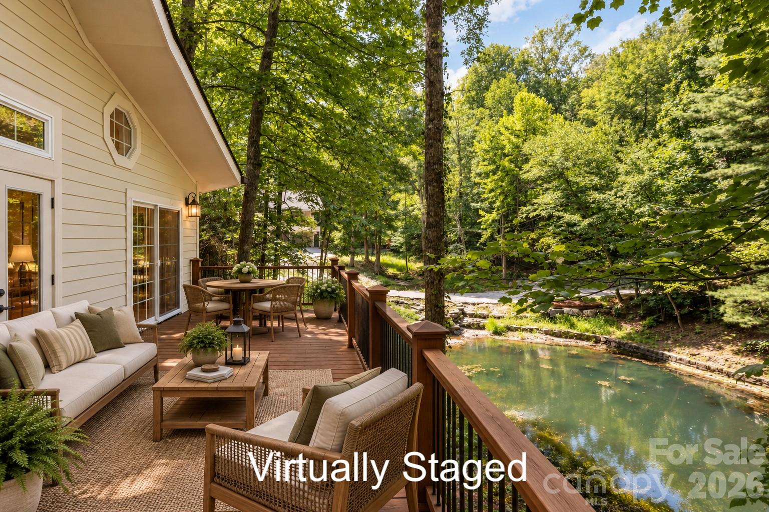 Guest cottage porch - 3999 Laurel Park Highway, Hendersonville