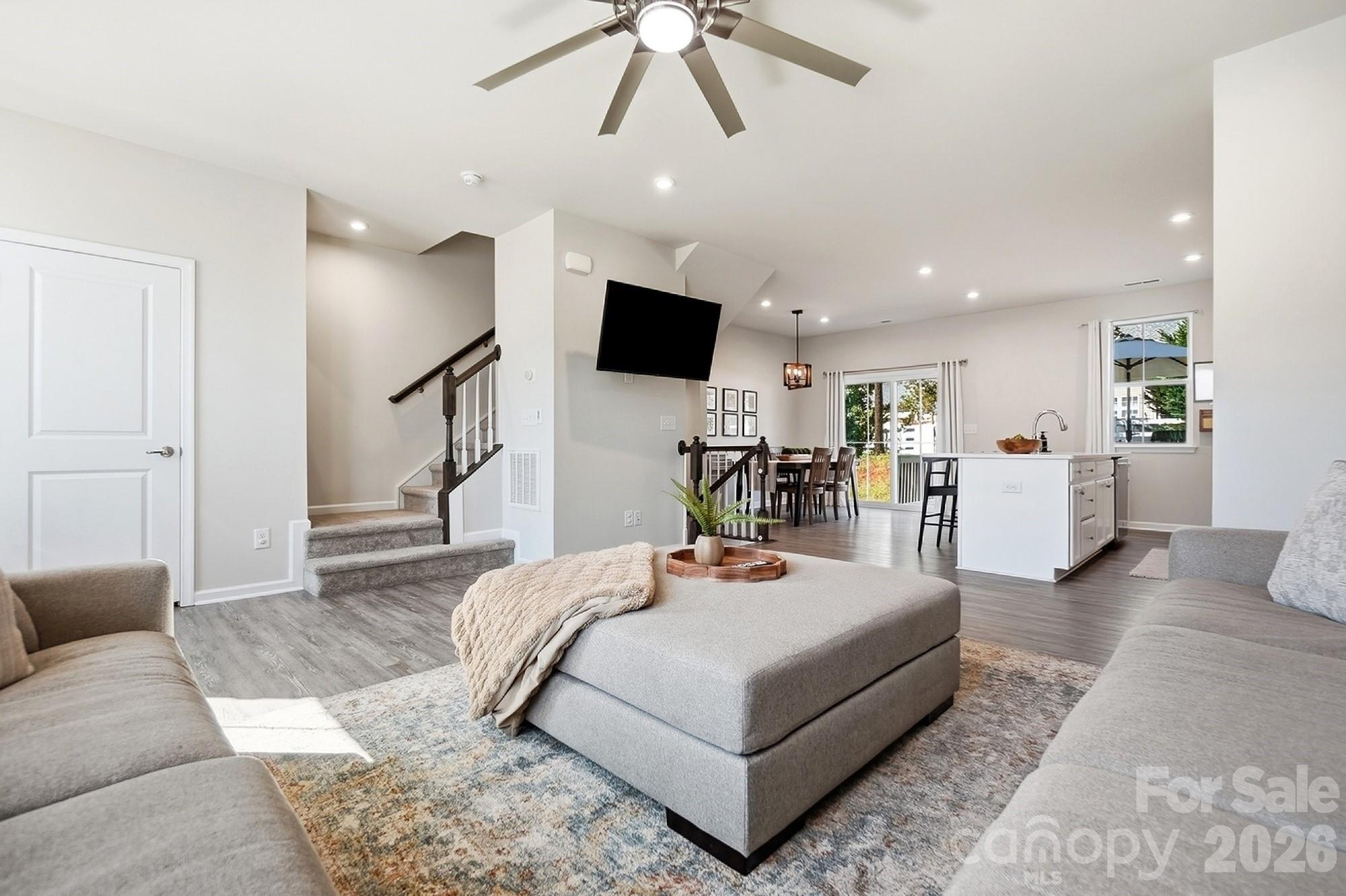 Open living room - 2606 Grantham Place Drive, Fort Mill