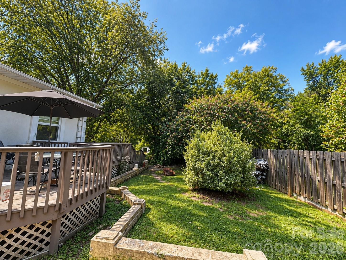 Backyard Deck and Garden - 4711 Summit Avenue, Greensboro