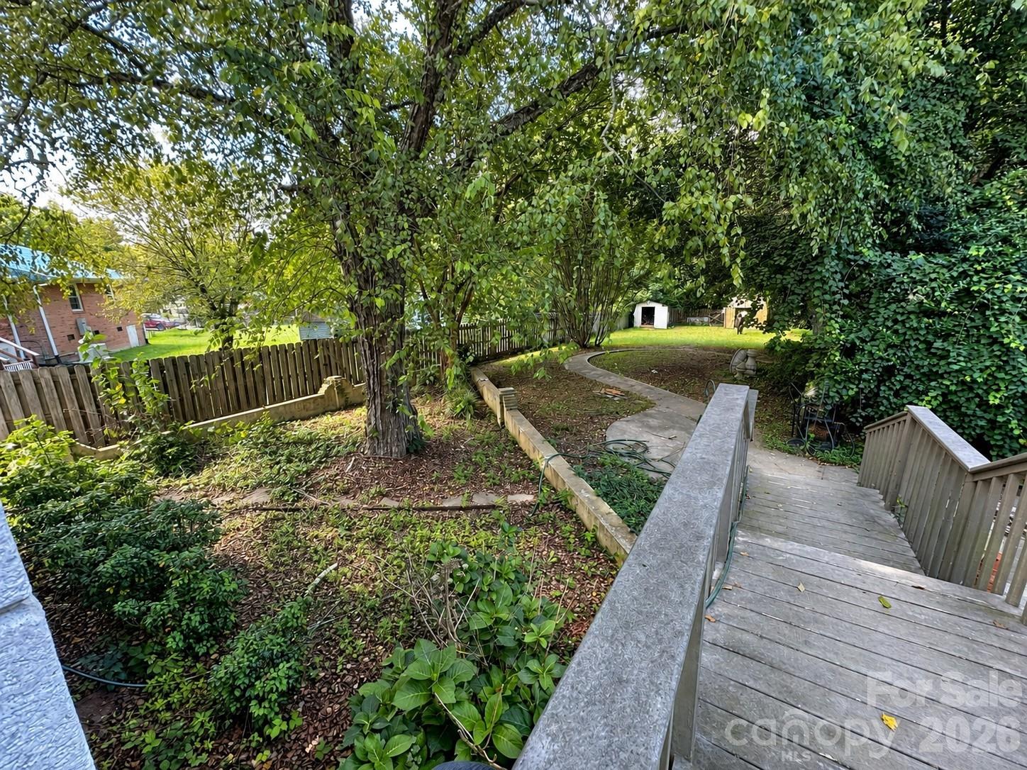 Lush Backyard Garden Path - 4711 Summit Avenue, Greensboro