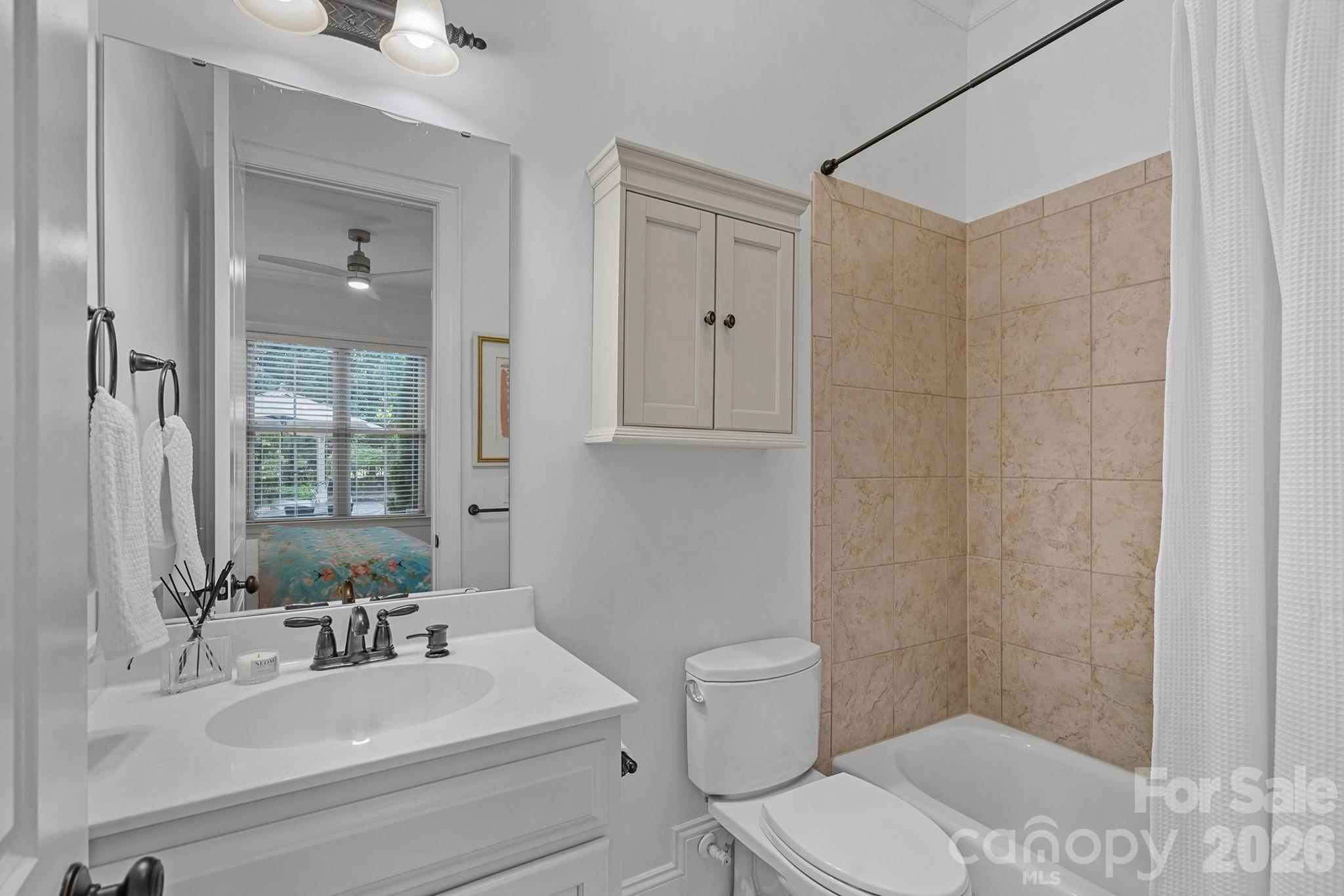 Attached full bathroom at Guest Suite on main floor. - 1104 Longwood Court, Matthews