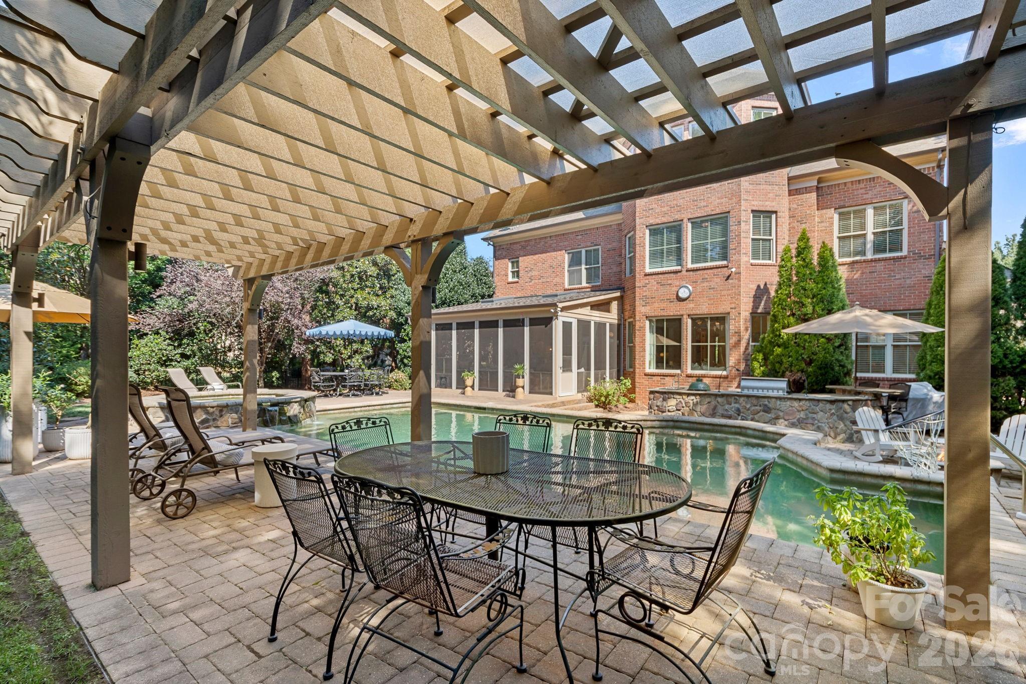 Large pergola for shade. - 1104 Longwood Court, Matthews