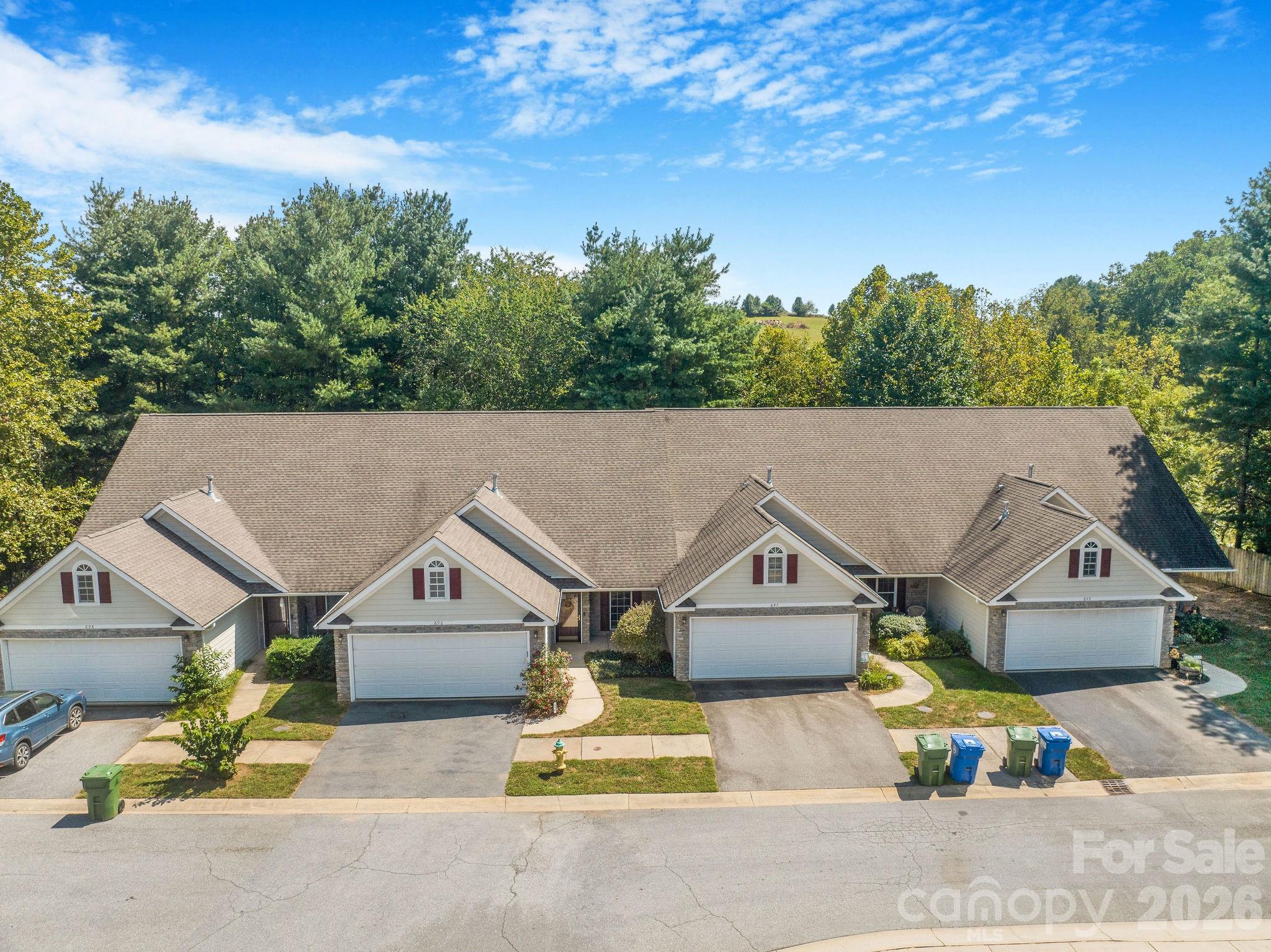 896 is in a row of 4 units at the back of the development - very private. - 896 West Pointe Drive, Asheville
