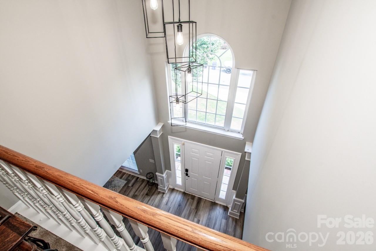 Catwalk overlooking two story foyer - 111 Comata Road, Mooresville