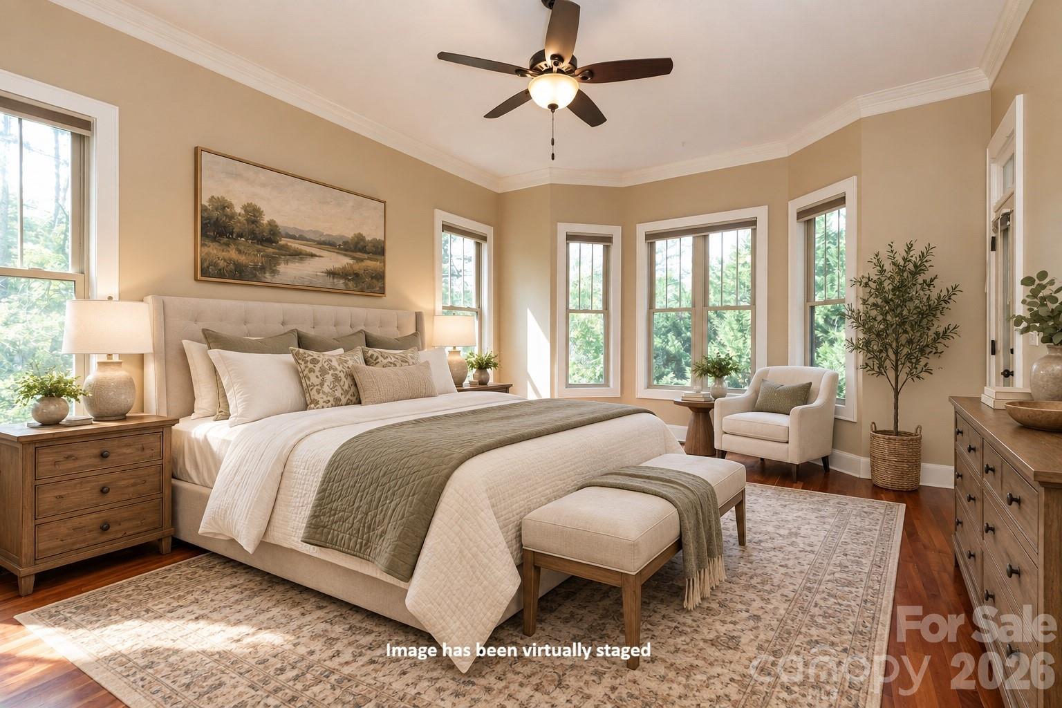 Primary Bedroom - Virtually Staged - 5 Meadowbrook Lane, Weaverville