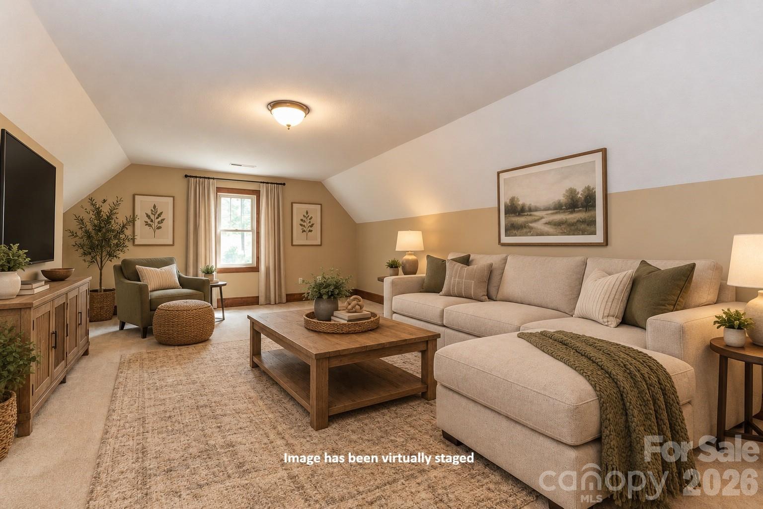 Upper Level Family Room - Virtually Staged - 5 Meadowbrook Lane, Weaverville