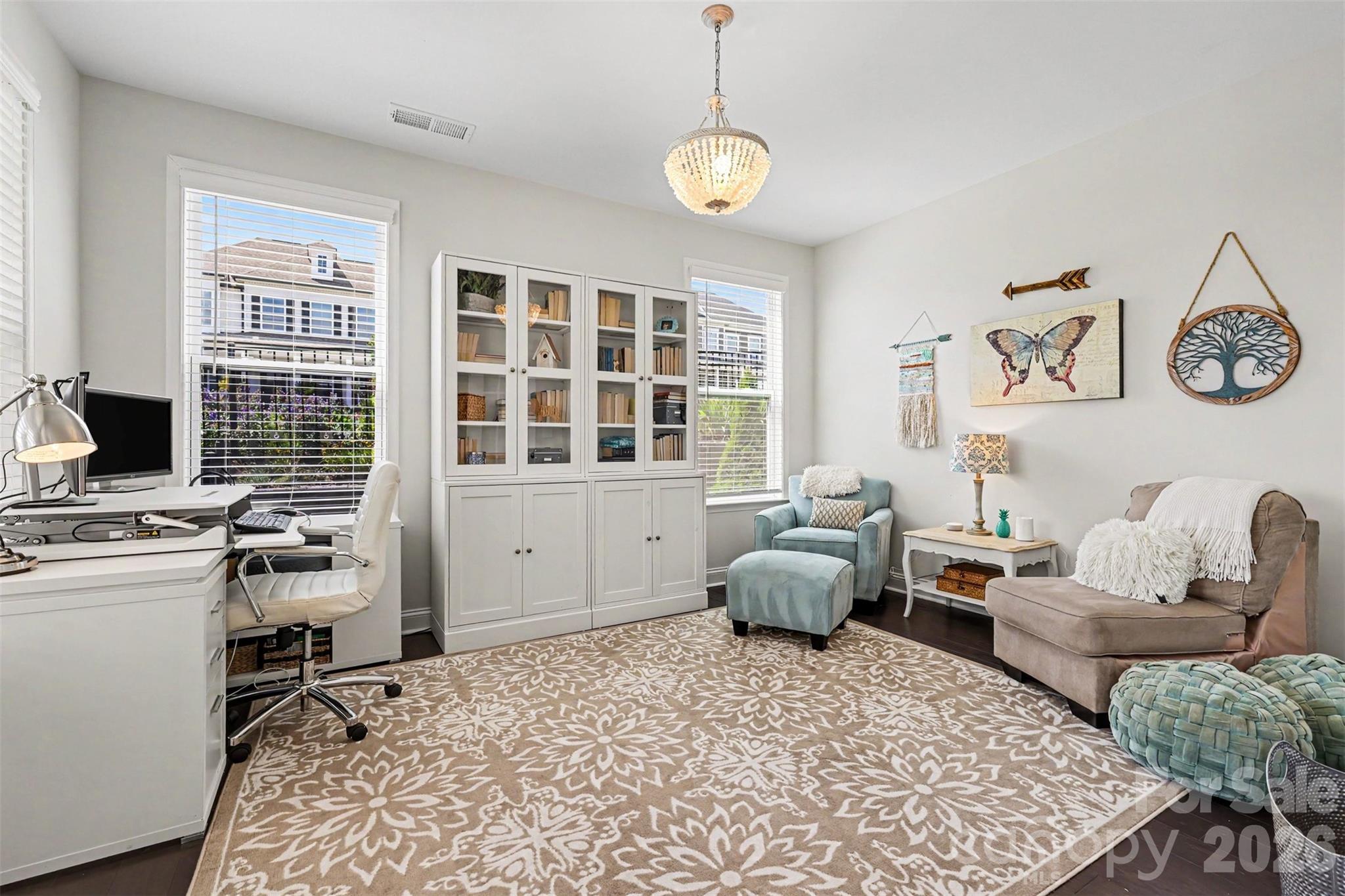 Home office with French doors - 6247 Six String Court, Fort Mill