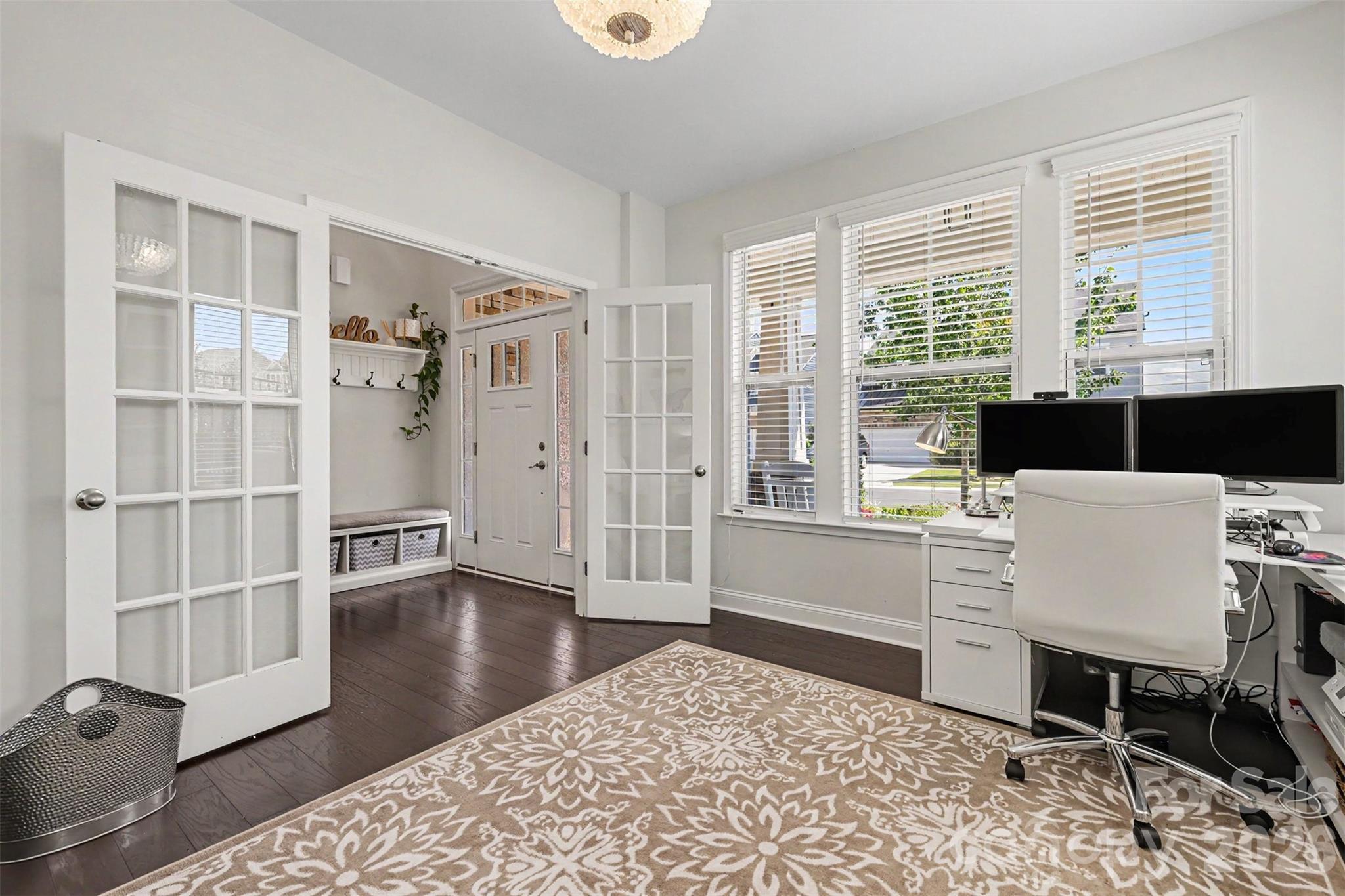 Home office with French doors - 6247 Six String Court, Fort Mill