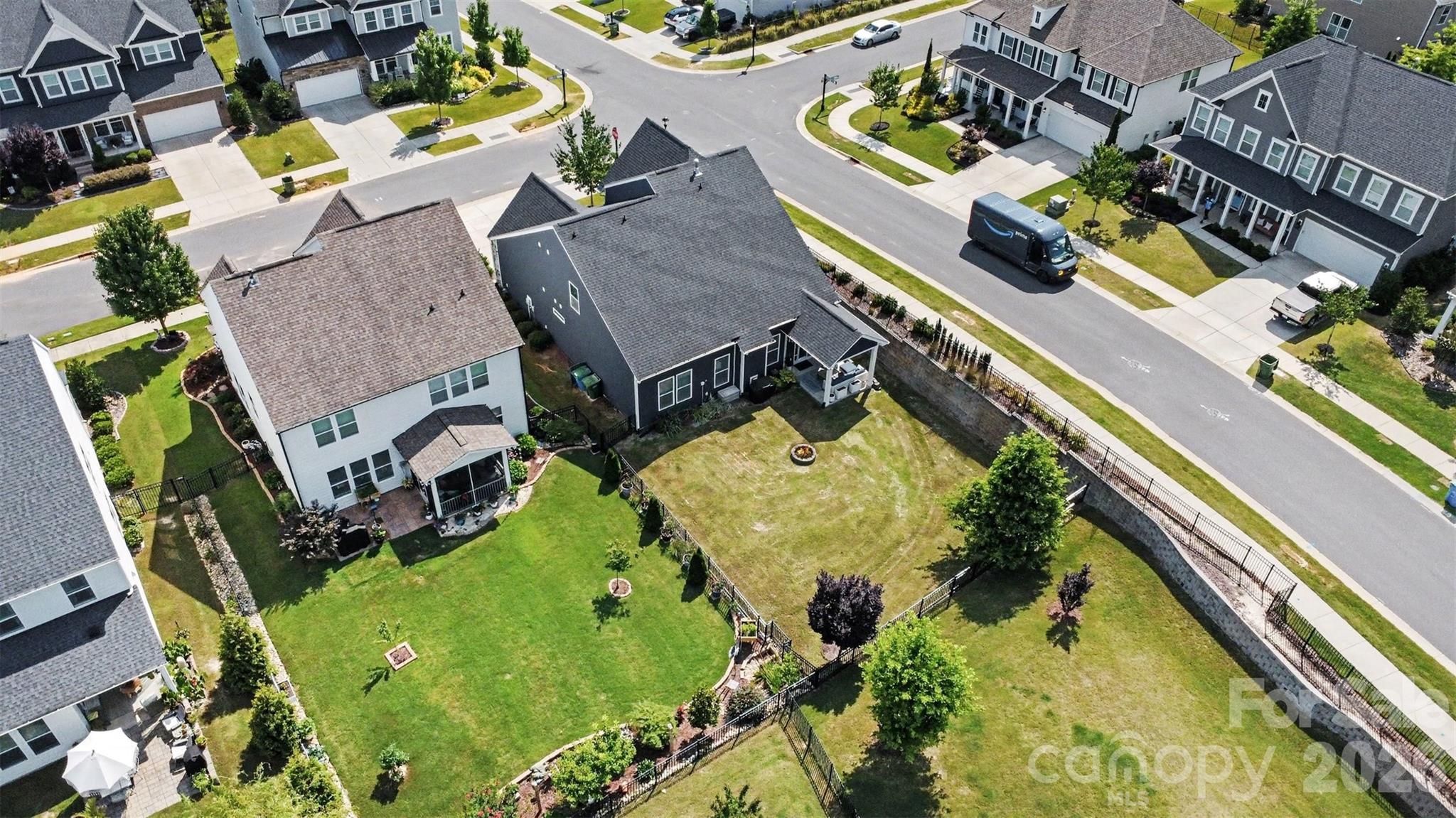 Aerial view of the back yard - 6247 Six String Court, Fort Mill
