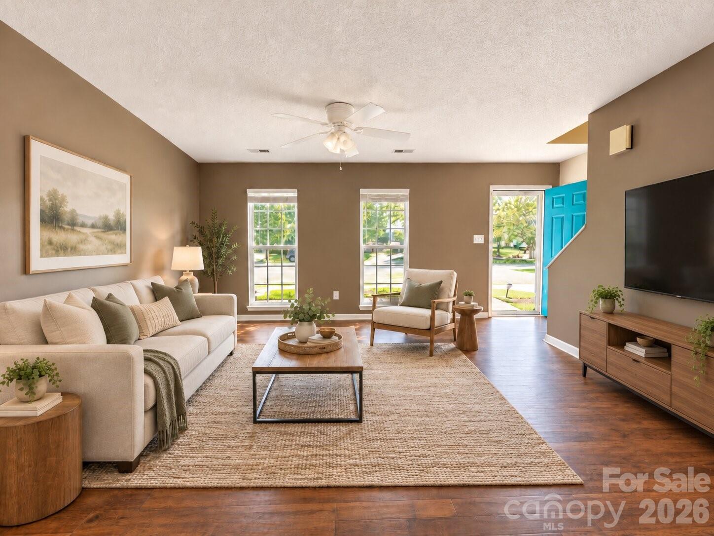 Virtual staged living room - 4075 Zebulon Avenue SW, Concord